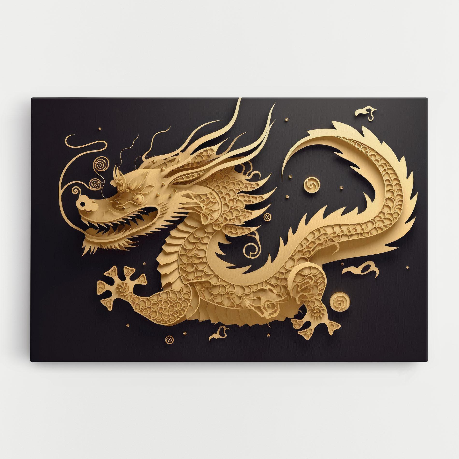 Vászonkép Dragon Zodiac Sign mockup 0