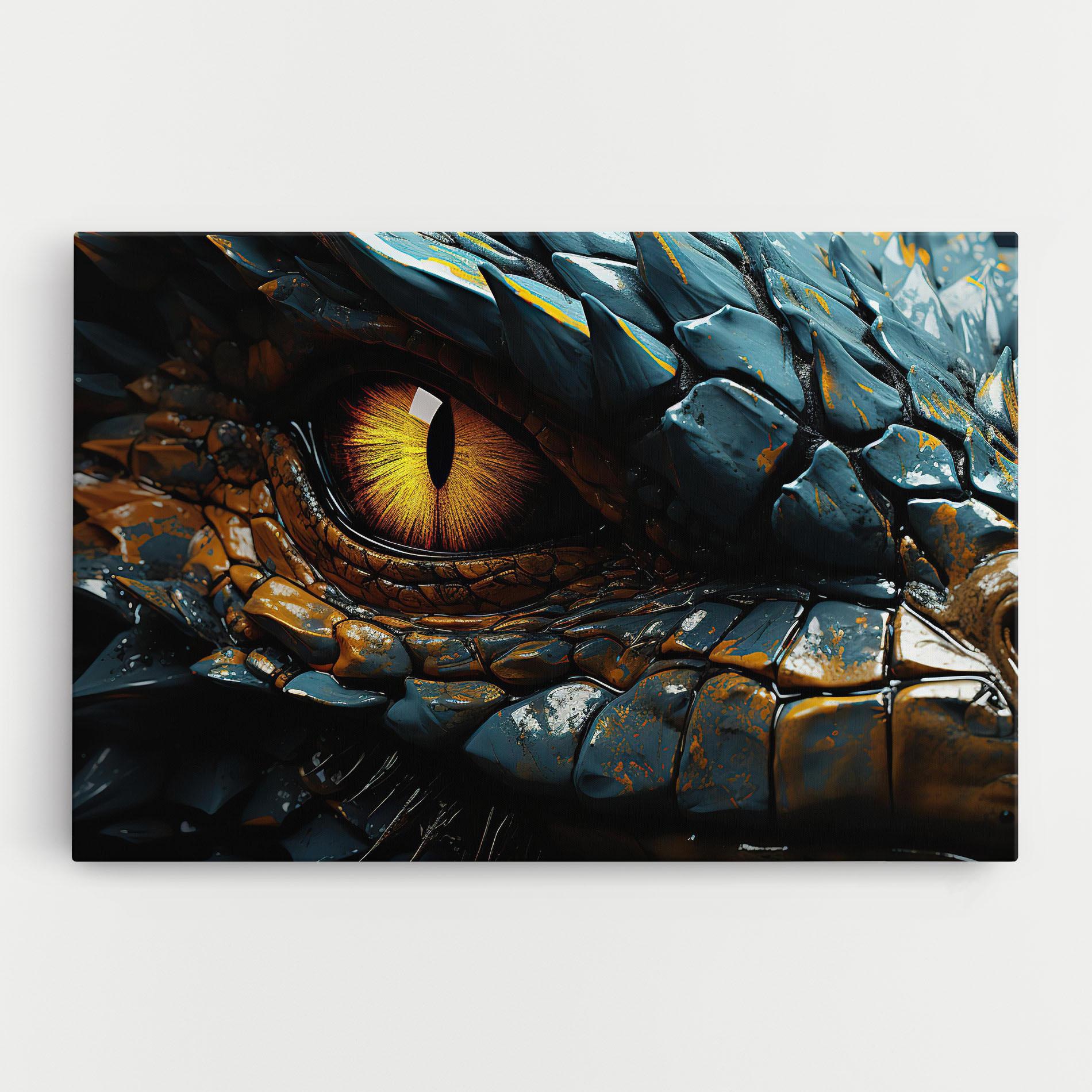 Vászonkép Yellow Dragon Eye mockup 0