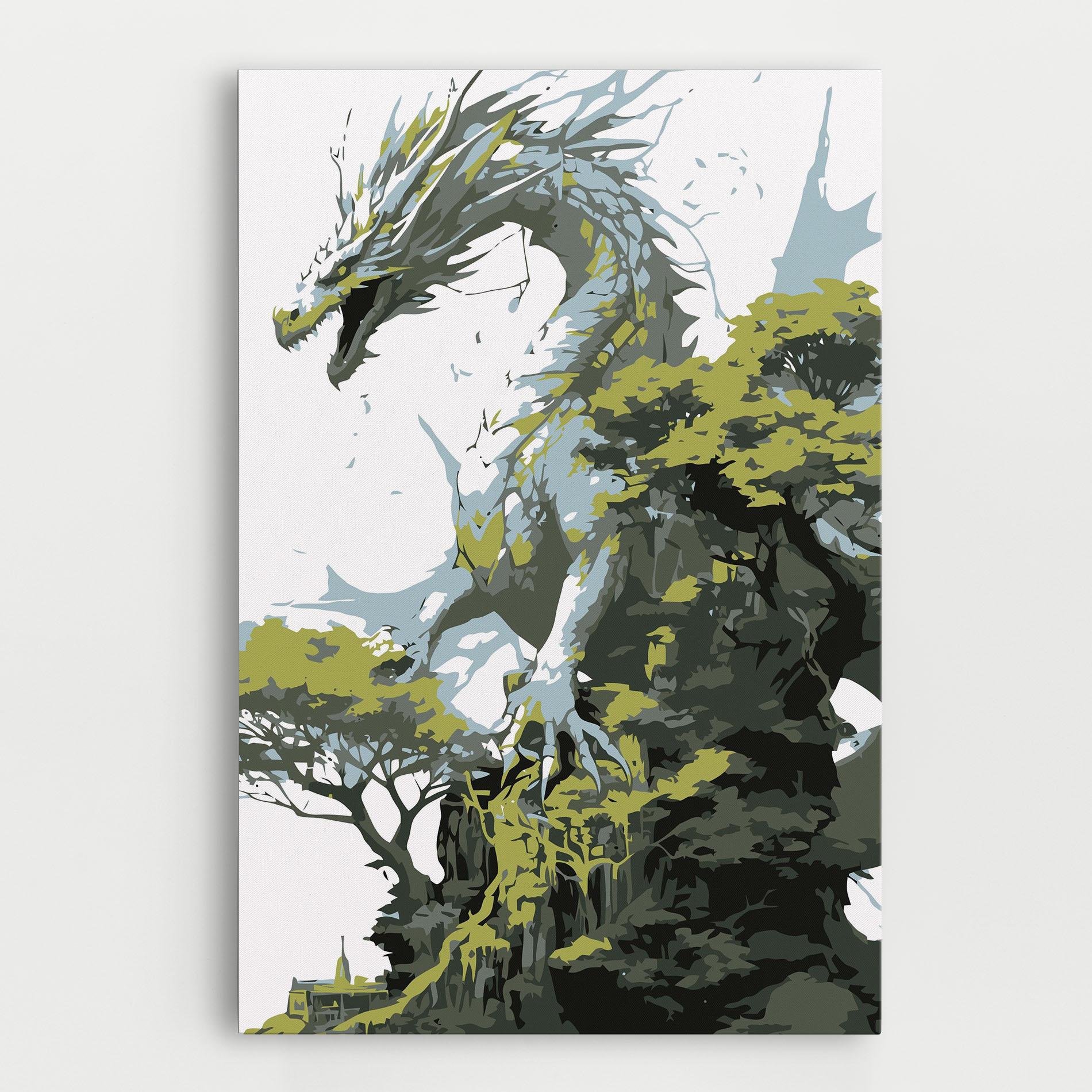 Vászonkép Grey Nature Dragon mockup 0