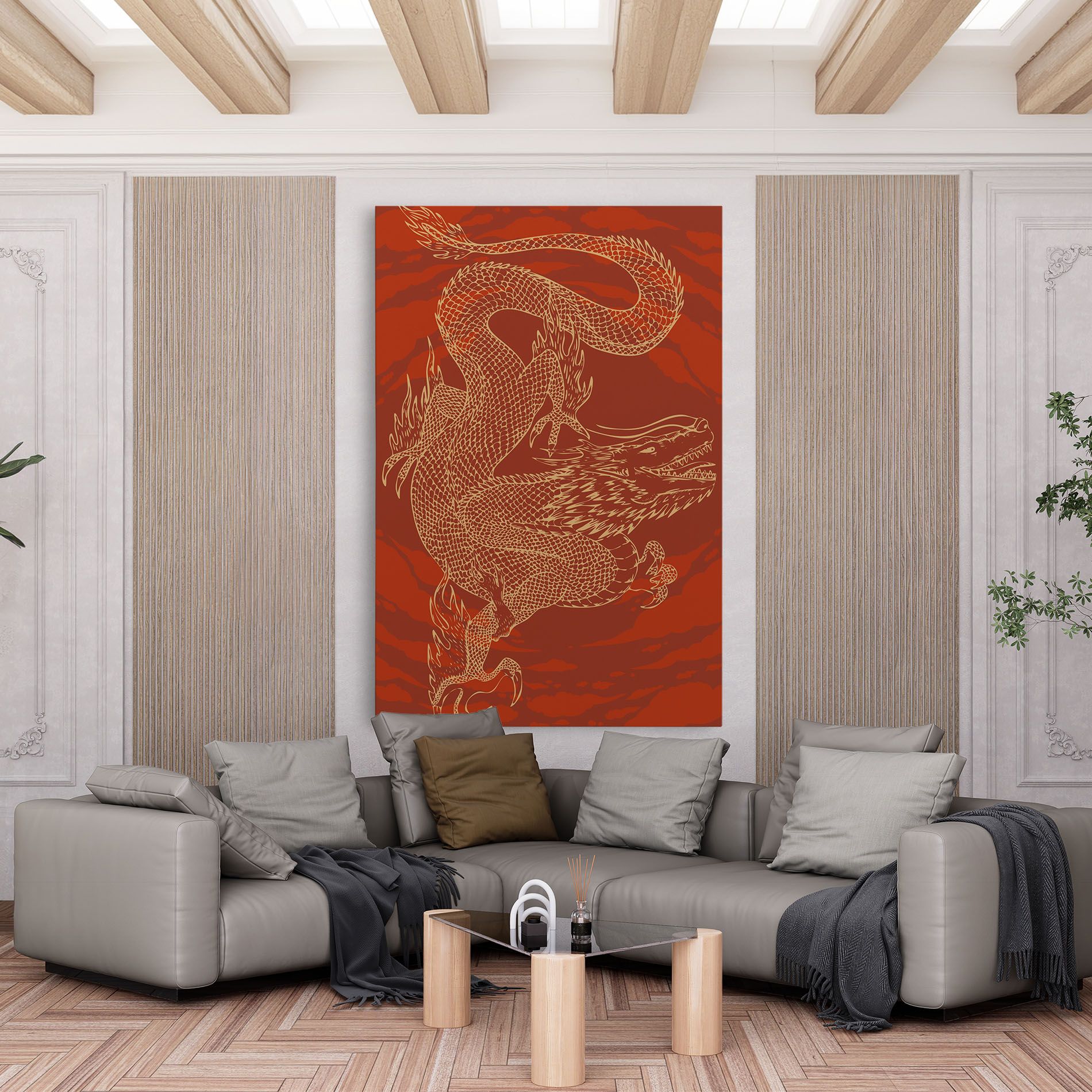 Chinese Dragon Red mockup 6