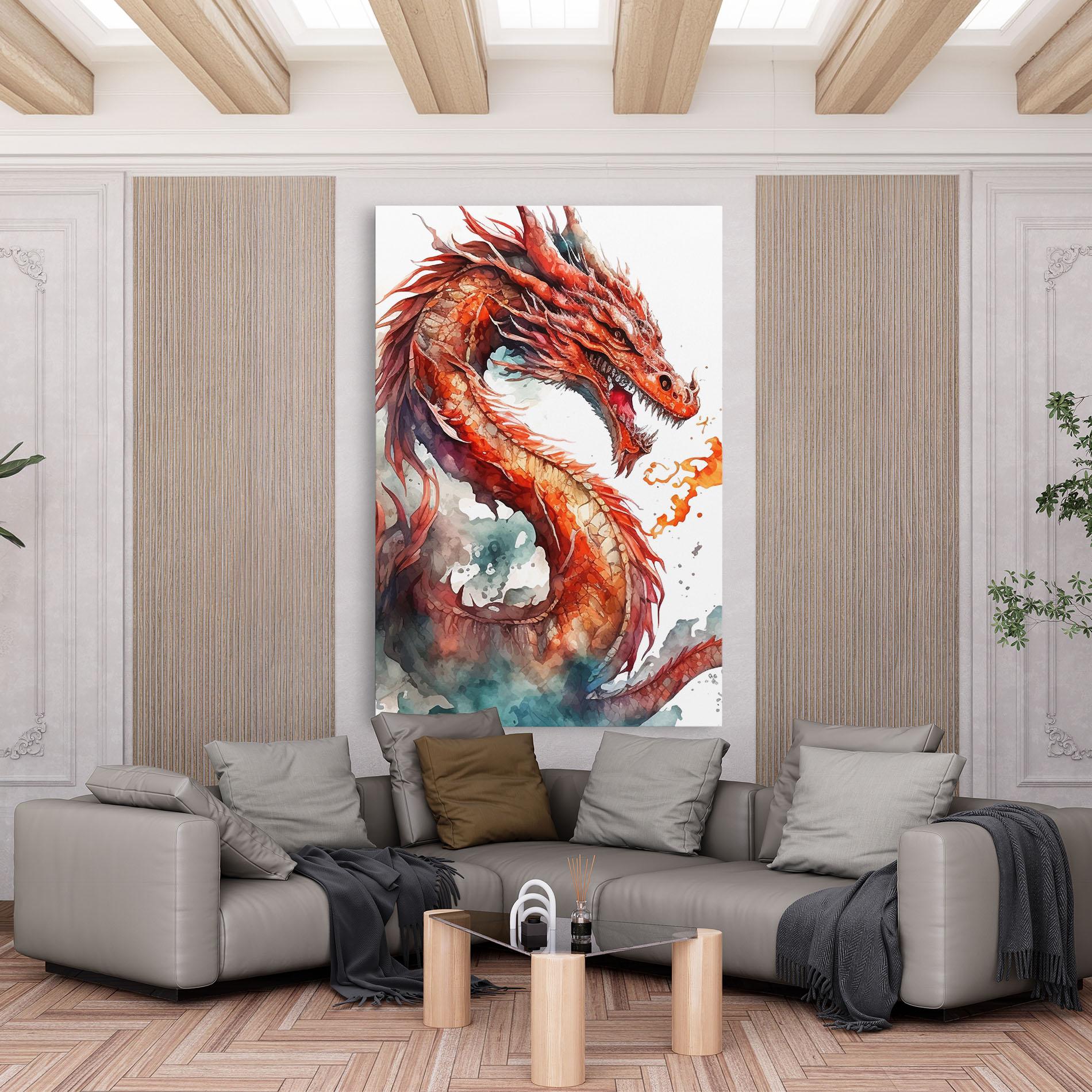 Vászonkép Fire Dragon mockup 6