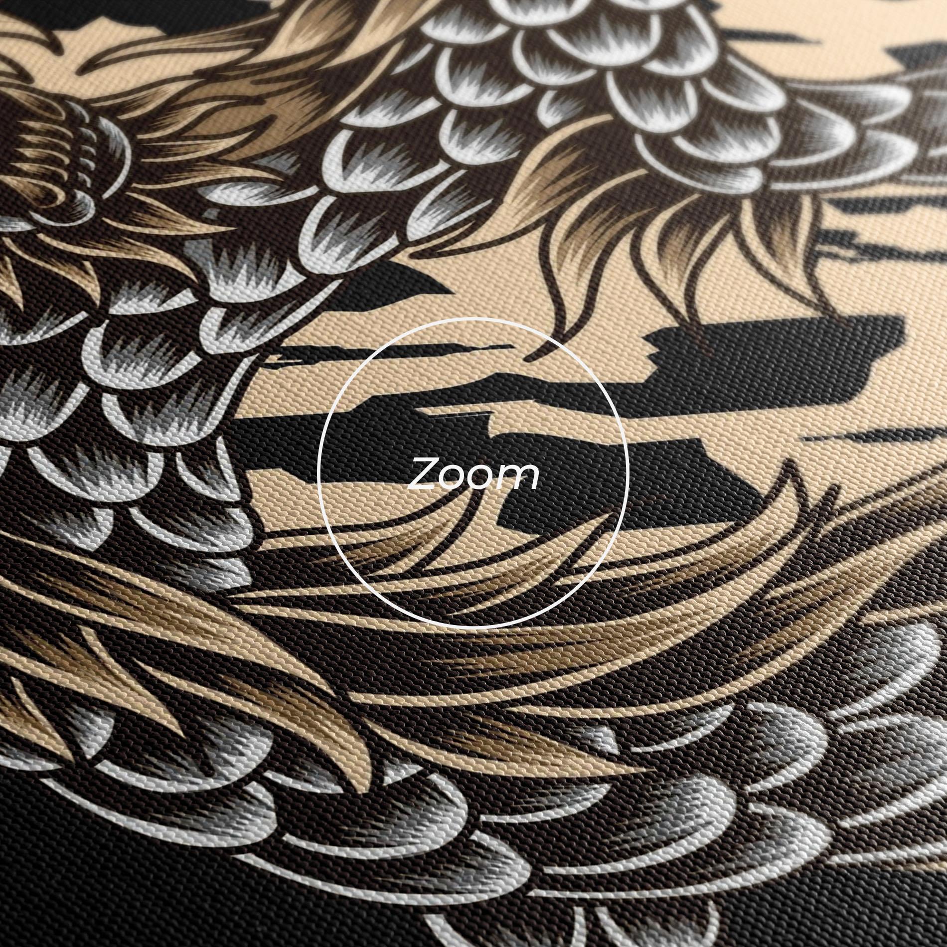 Vászonkép Cream Moon Dragon mockup 3