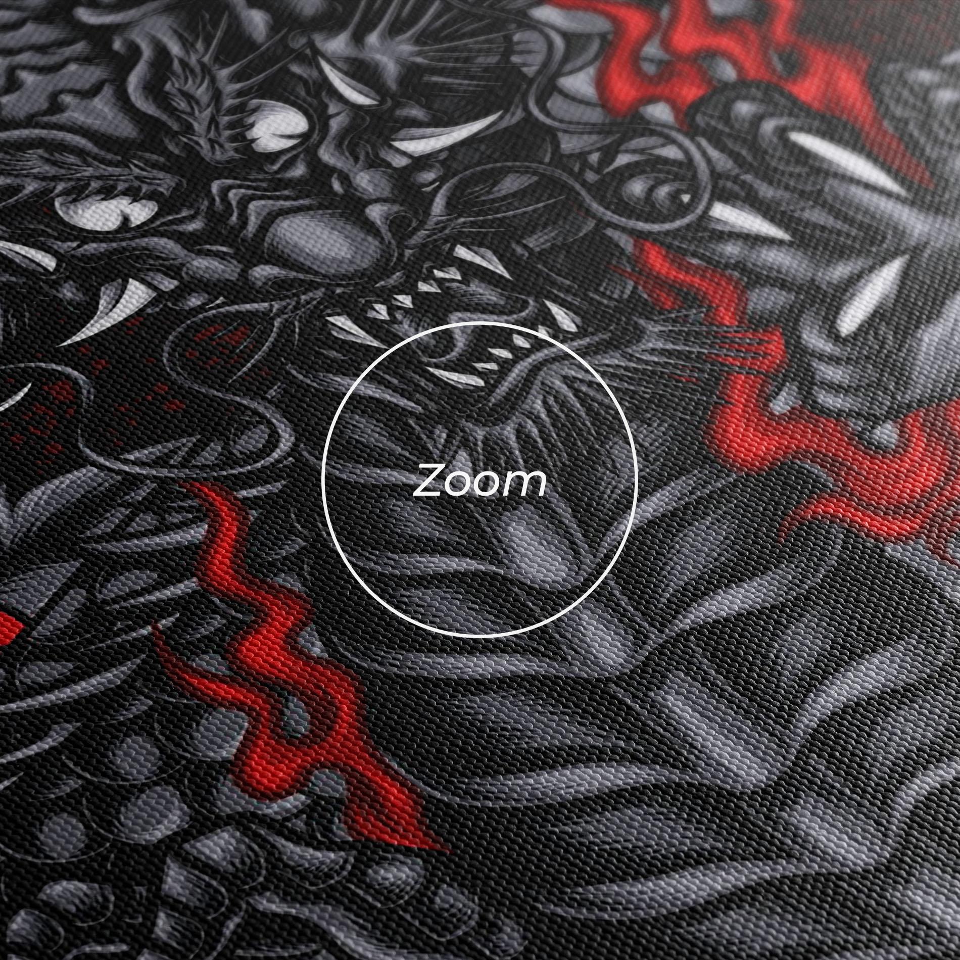 Vászonkép Red Flower Dragon mockup 3