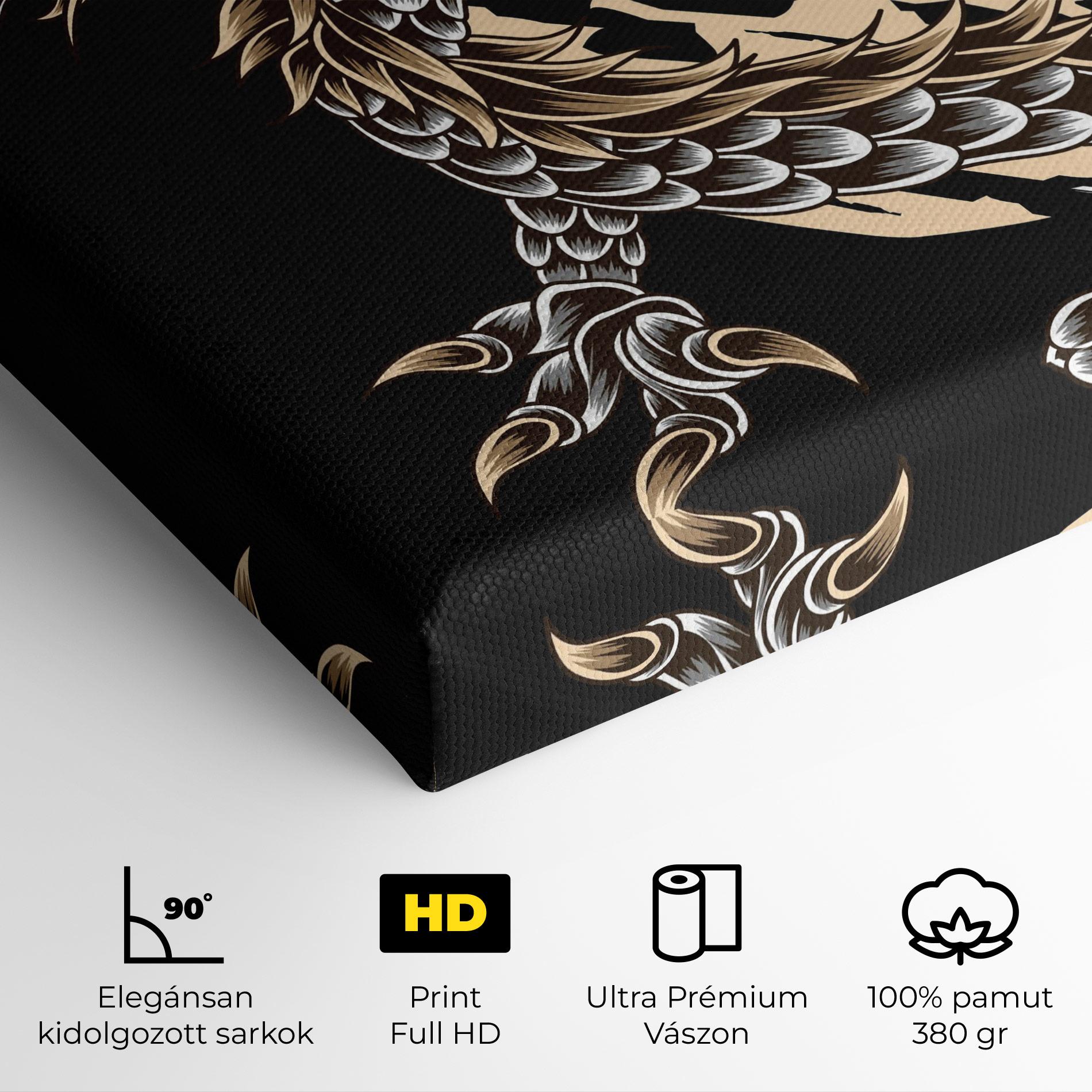 Vászonkép Cream Moon Dragon mockup 4