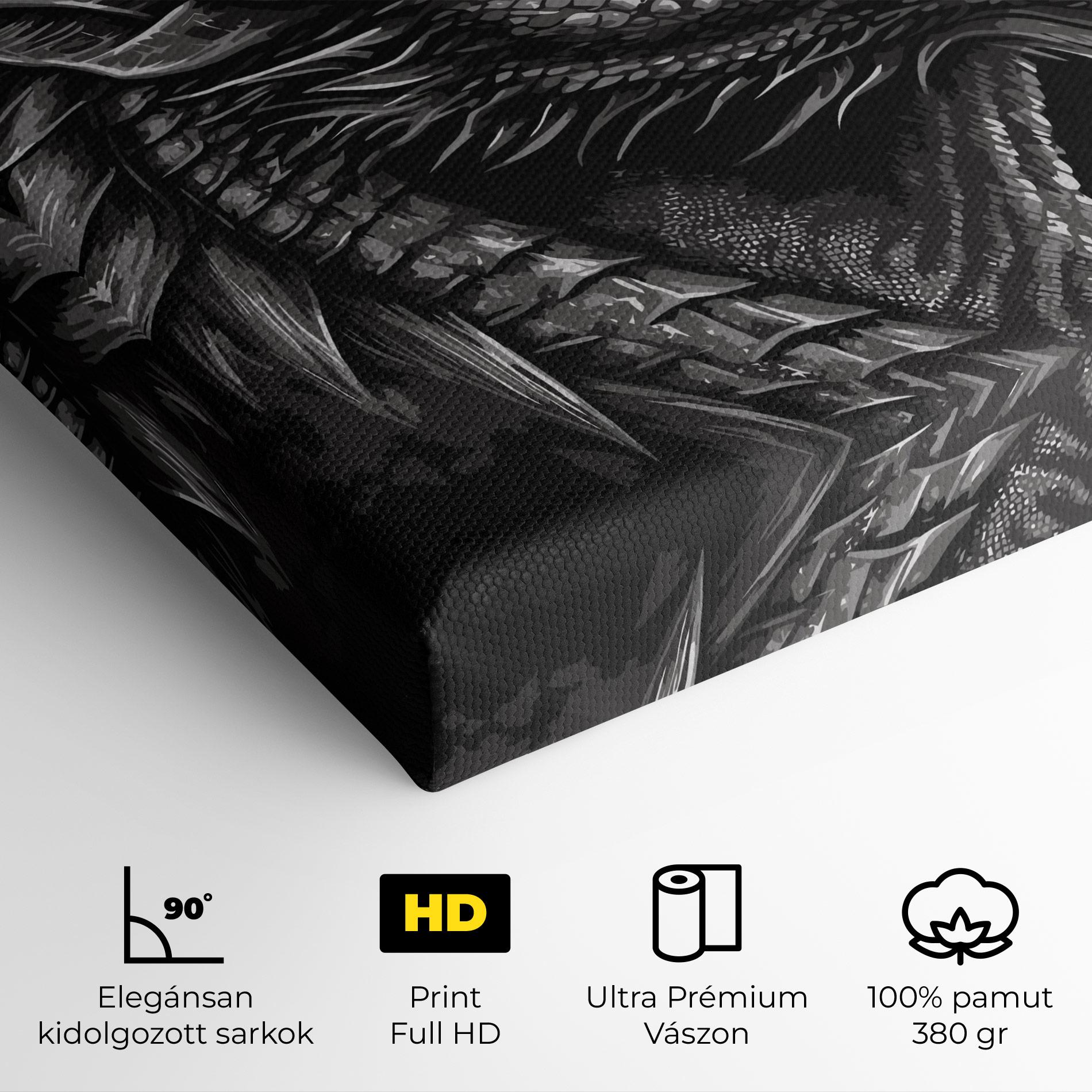 Vászonkép Grey Dragon mockup 4