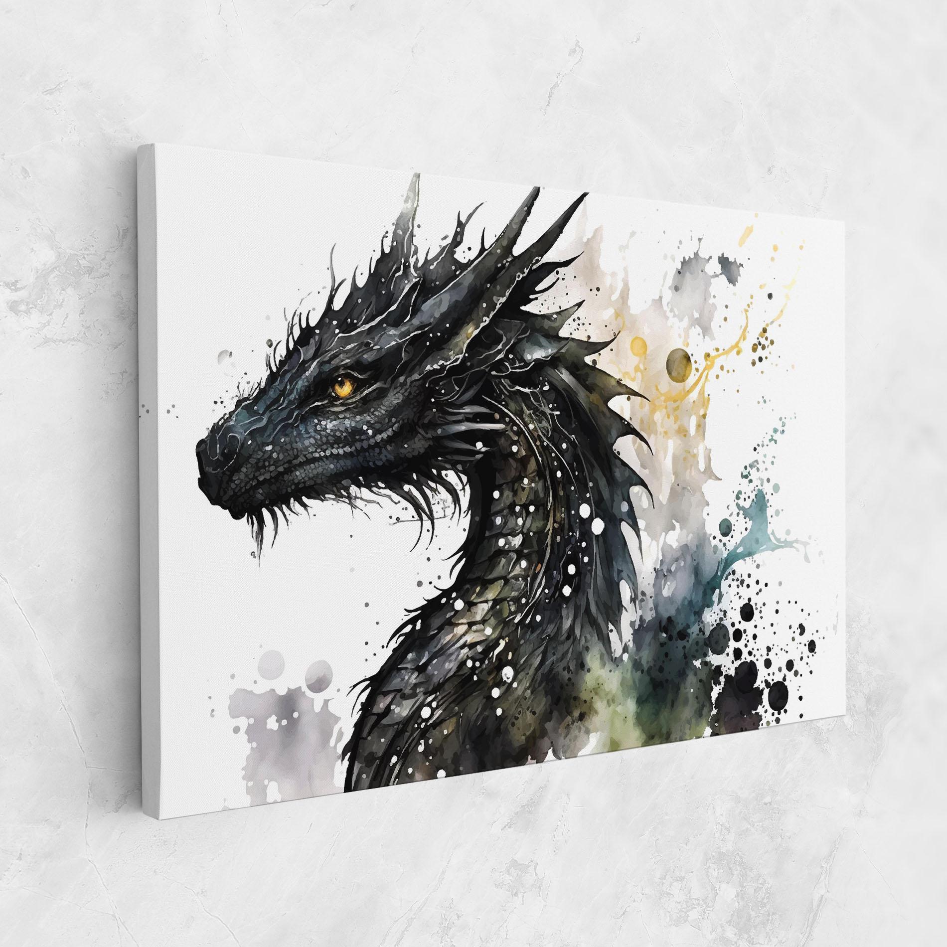 Vászonkép Black Dragon Art mockup 1