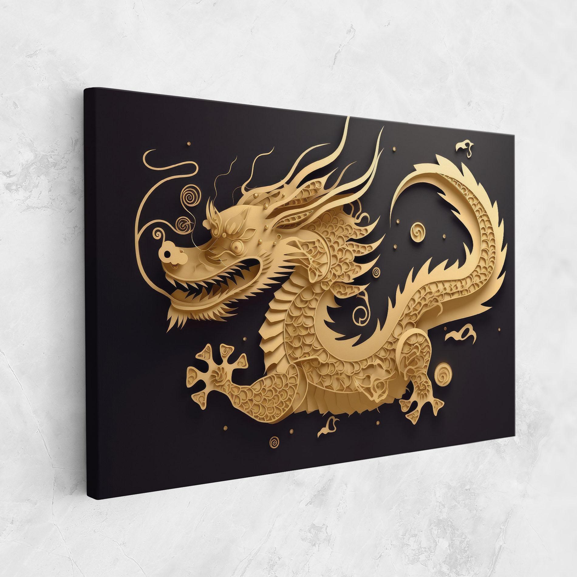 Vászonkép Dragon Zodiac Sign mockup 1