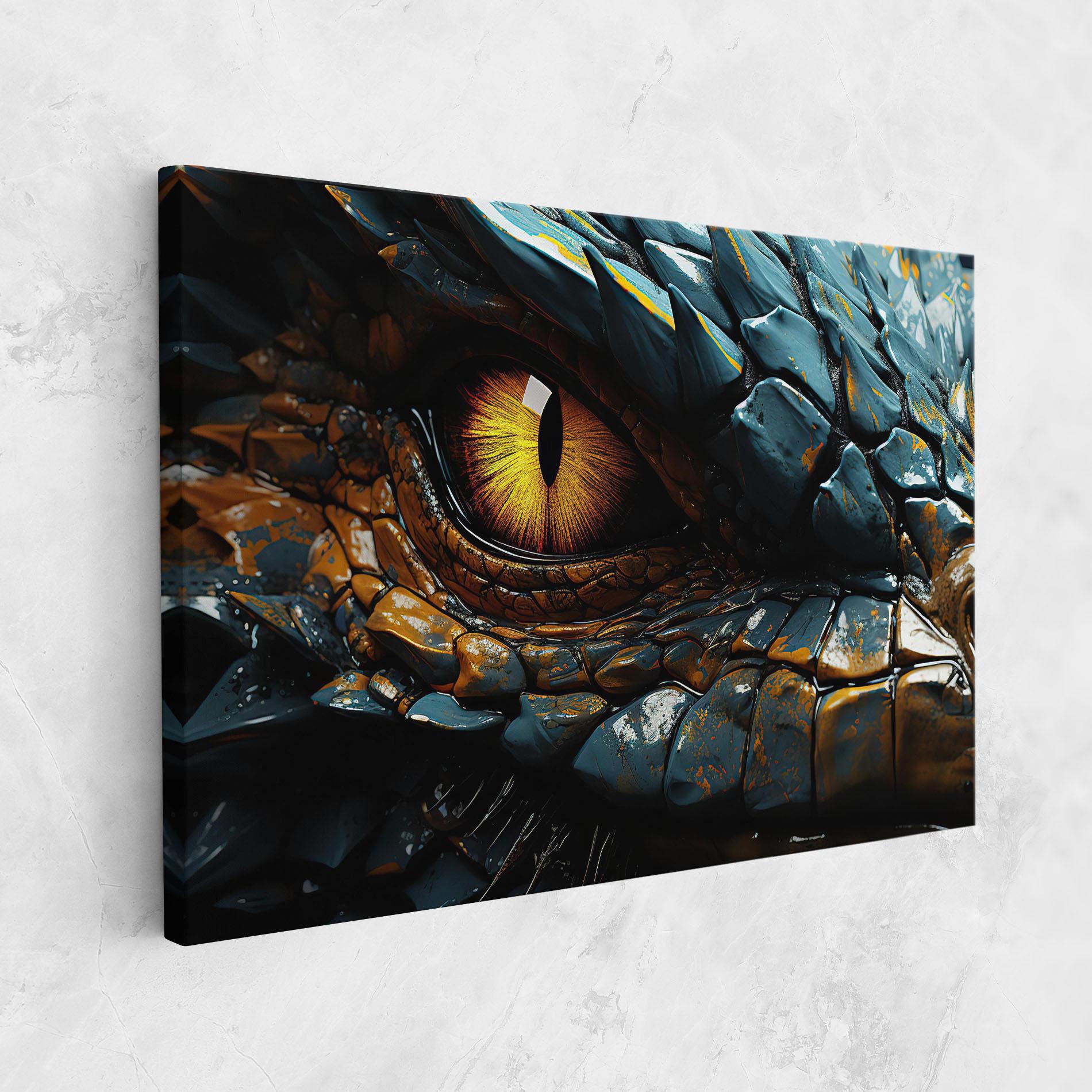 Vászonkép Yellow Dragon Eye mockup 1