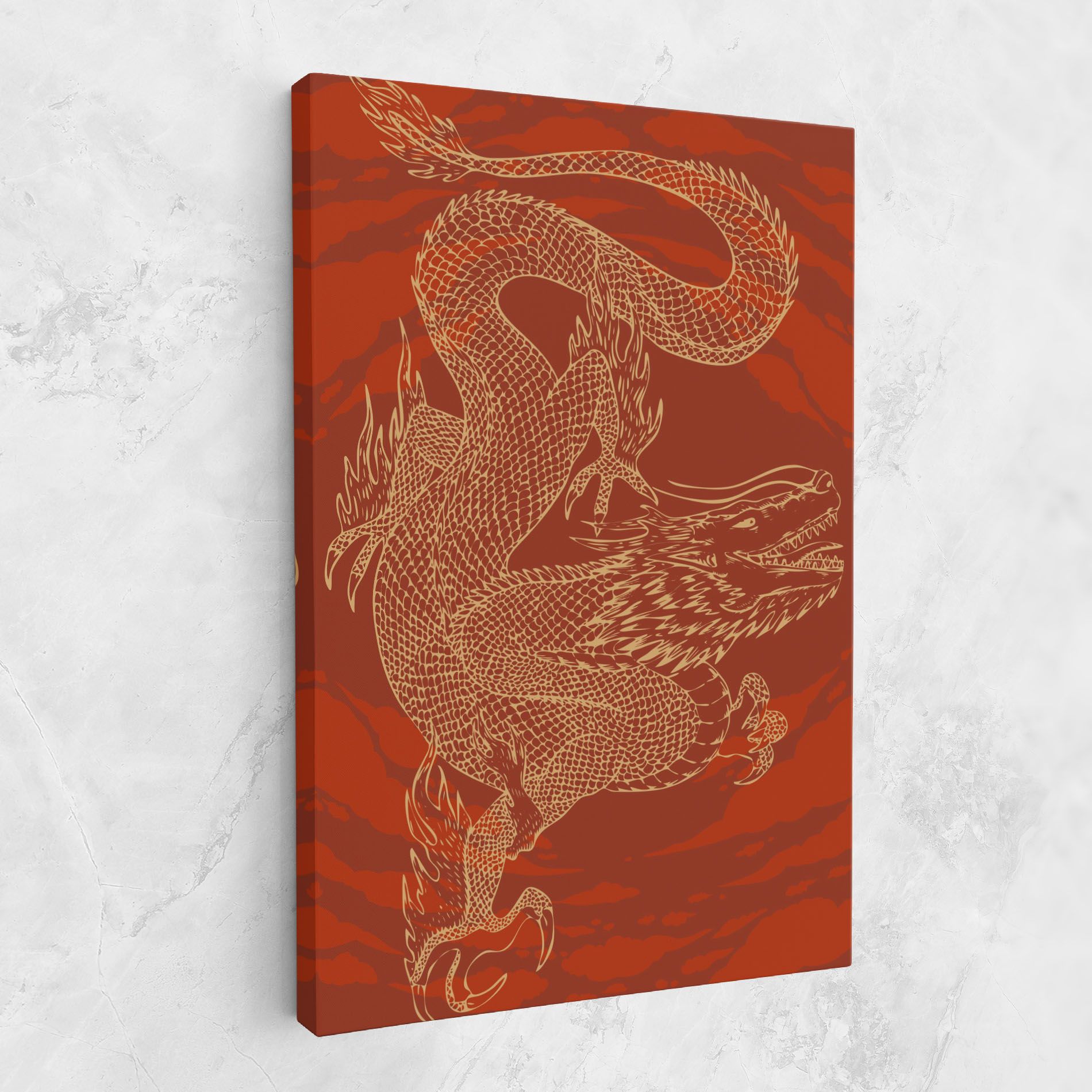 Chinese Dragon Red mockup 1