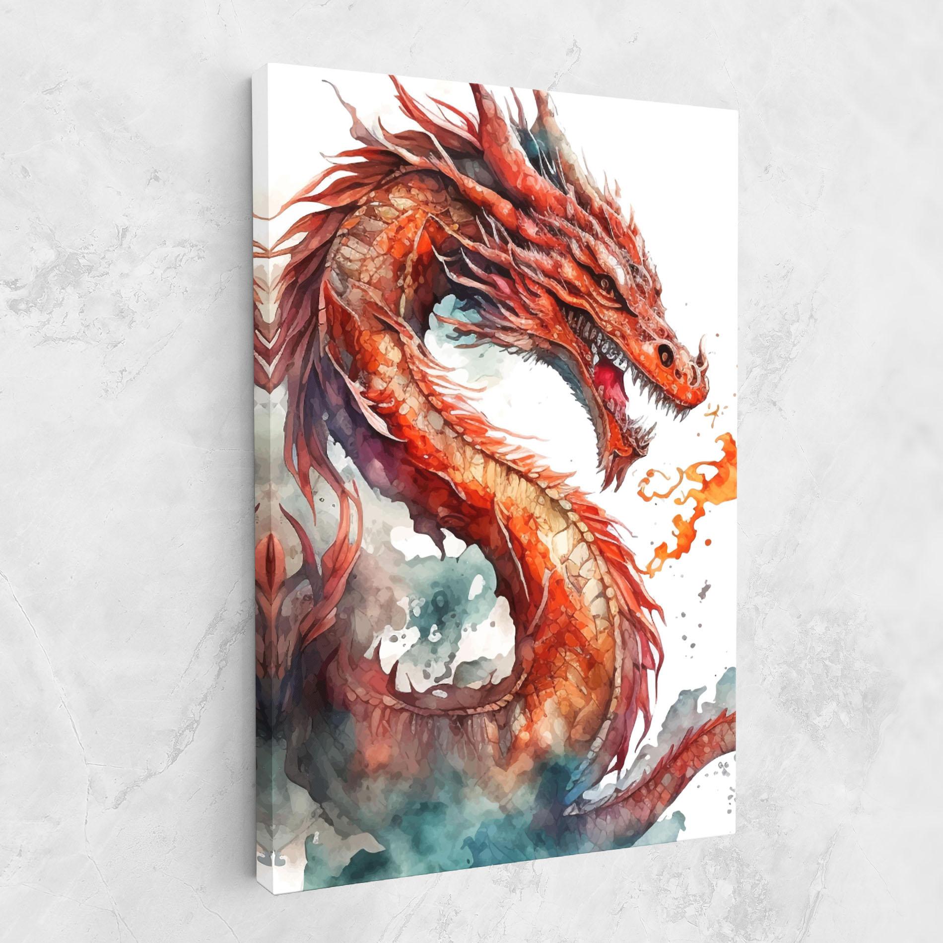 Vászonkép Fire Dragon mockup 1