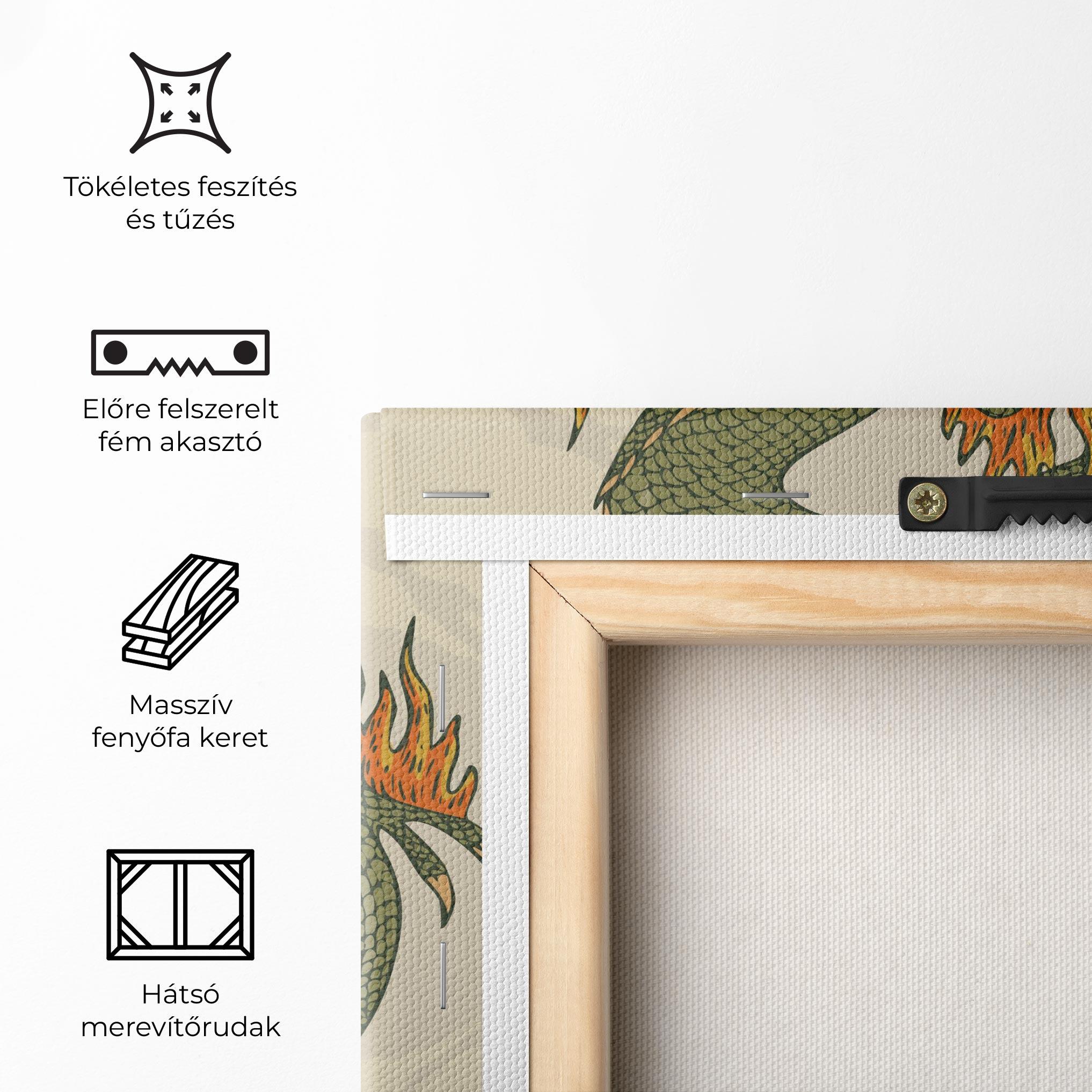 Vászonkép Chinese Dragon Green mockup 5