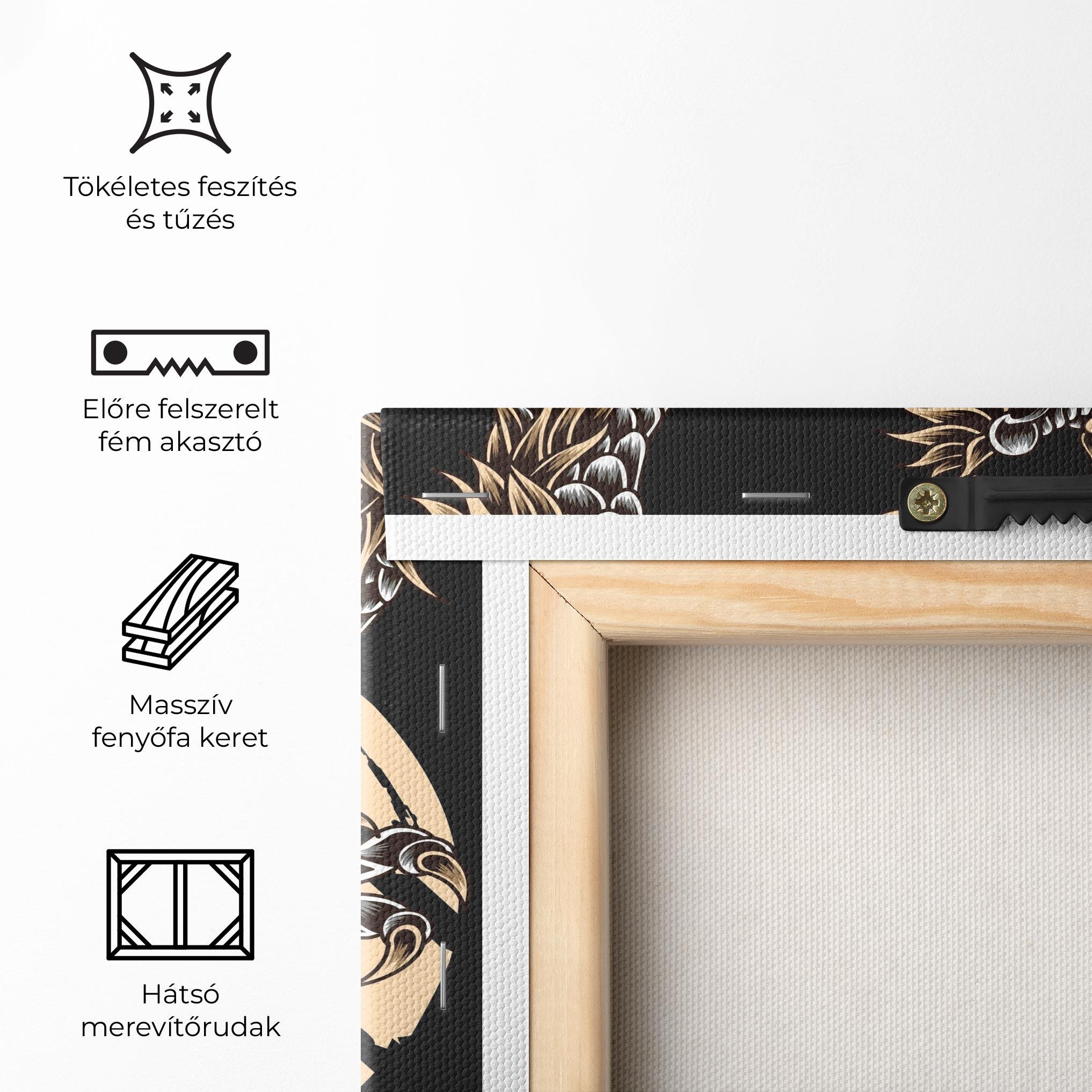 Vászonkép Cream Moon Dragon mockup 5