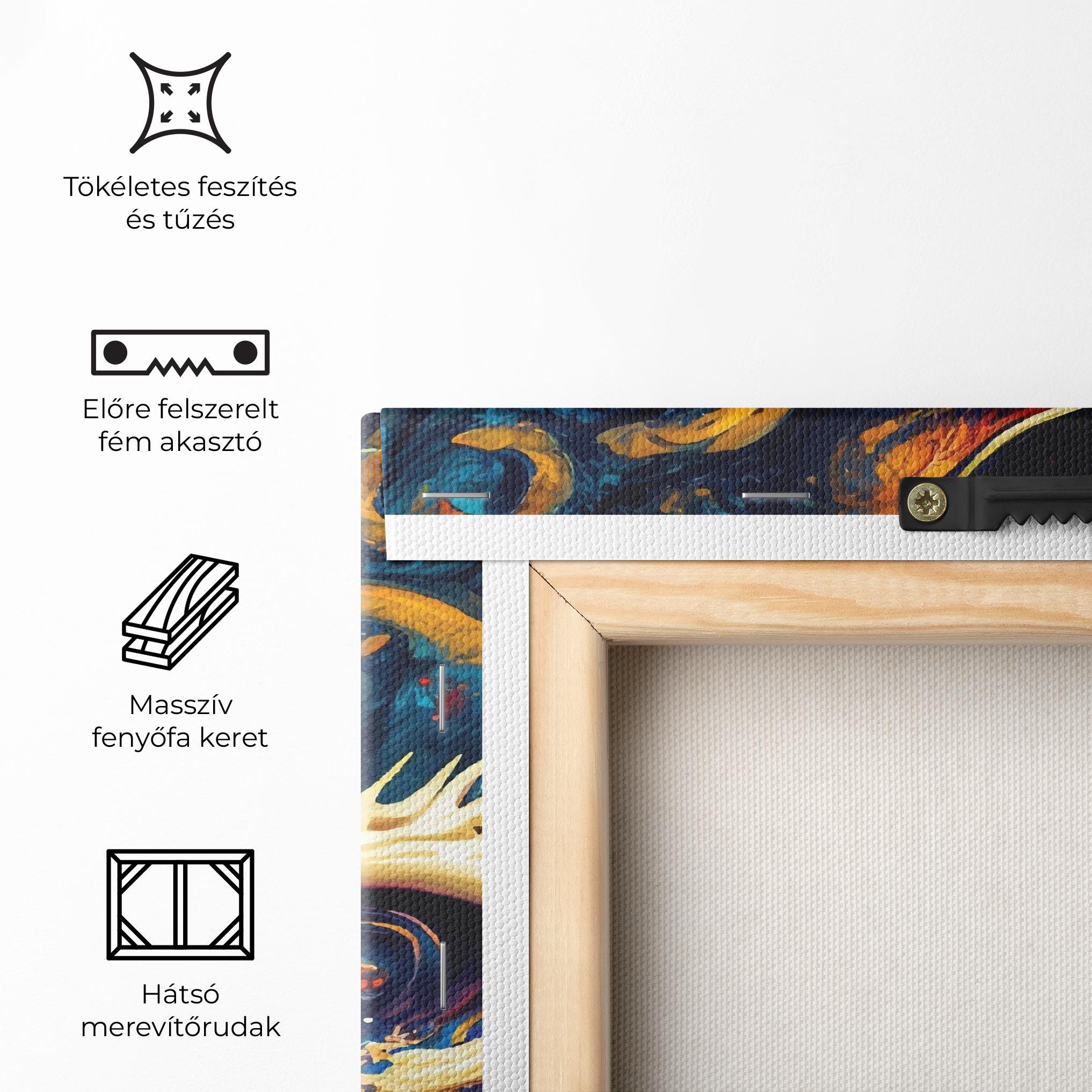 Vászonkép Flying Acrylic Dragon mockup 5