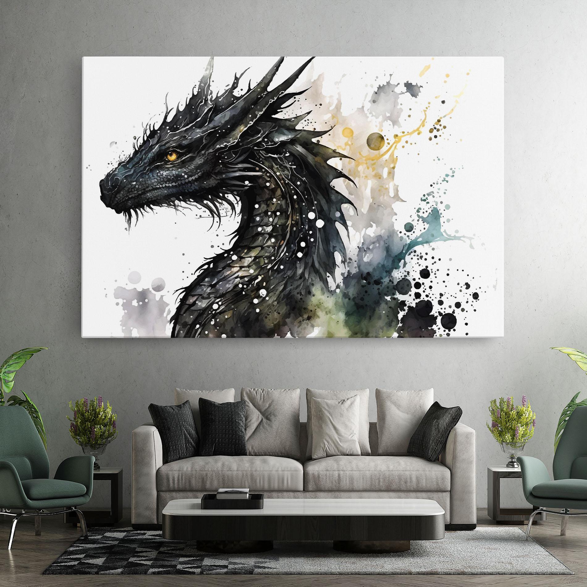 Vászonkép Black Dragon Art mockup 7