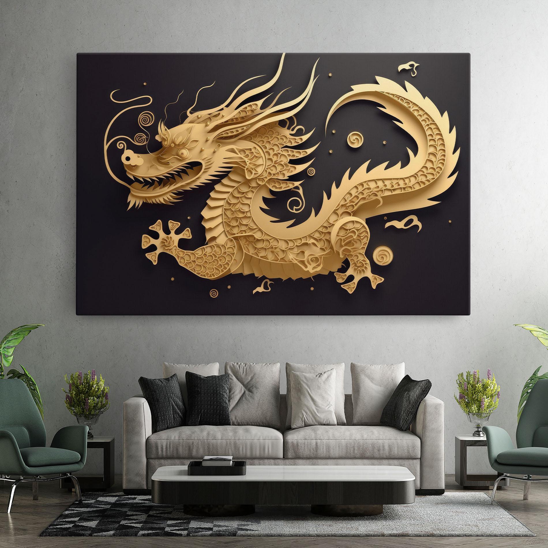 Vászonkép Dragon Zodiac Sign mockup 7