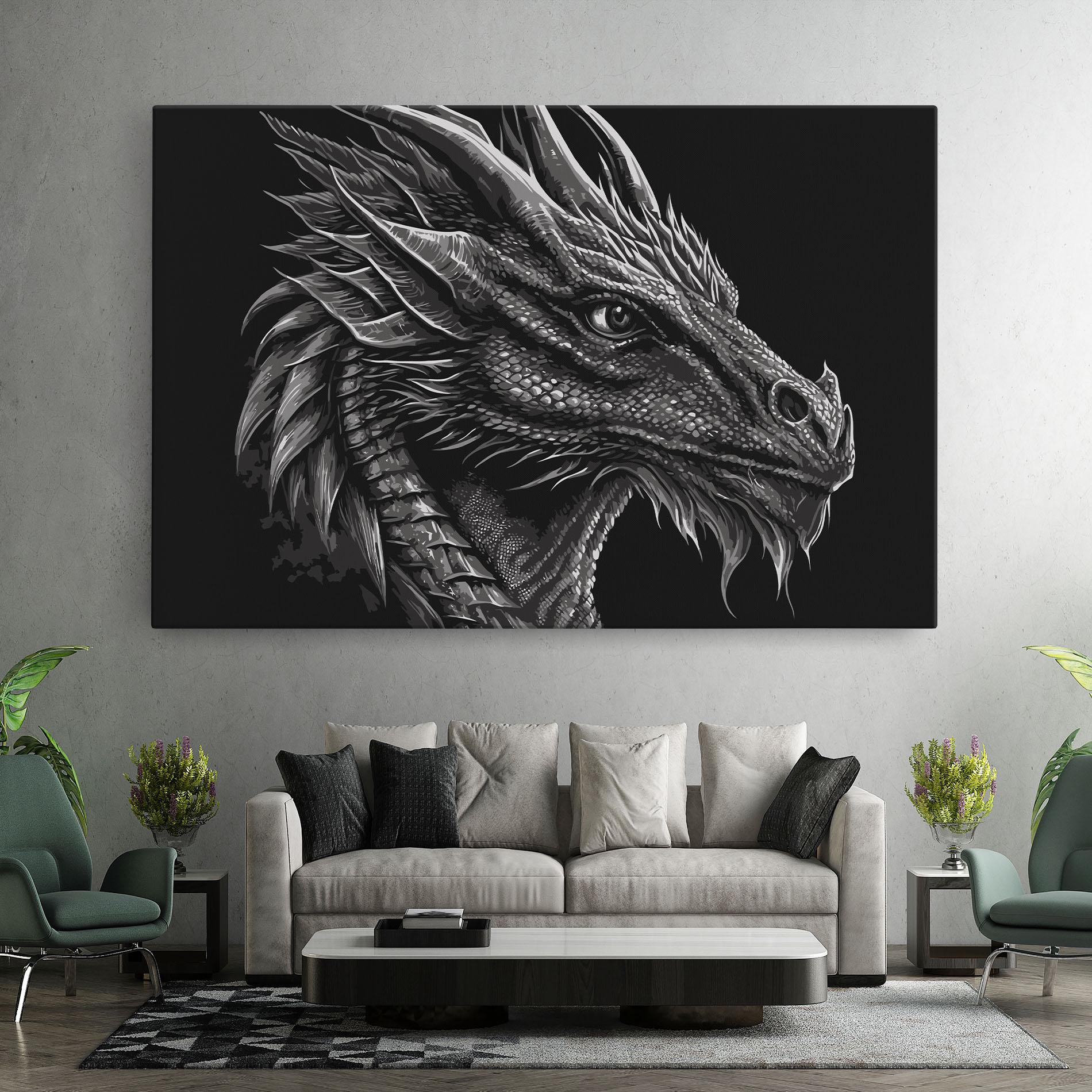 Vászonkép Grey Dragon mockup 7