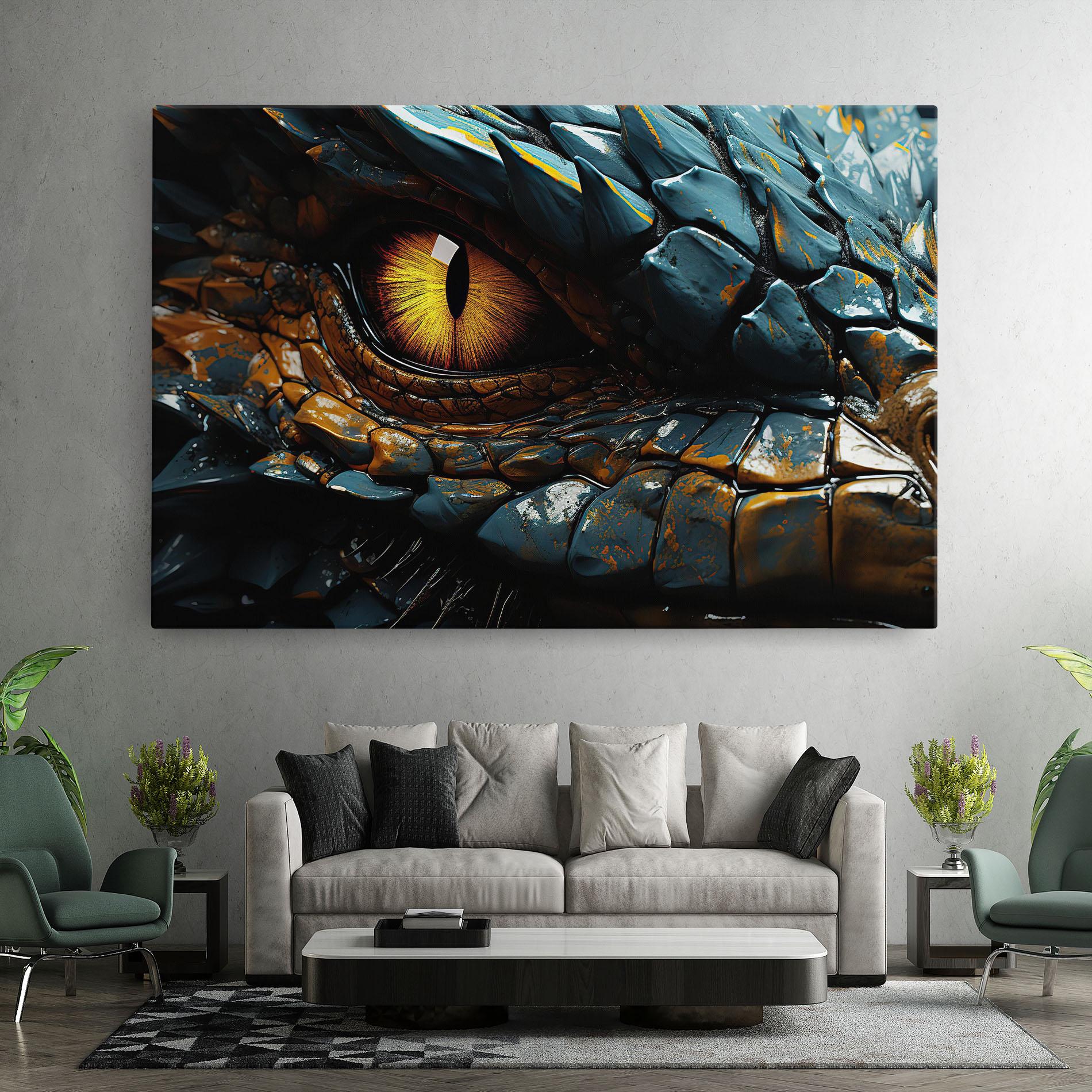 Vászonkép Yellow Dragon Eye mockup 7
