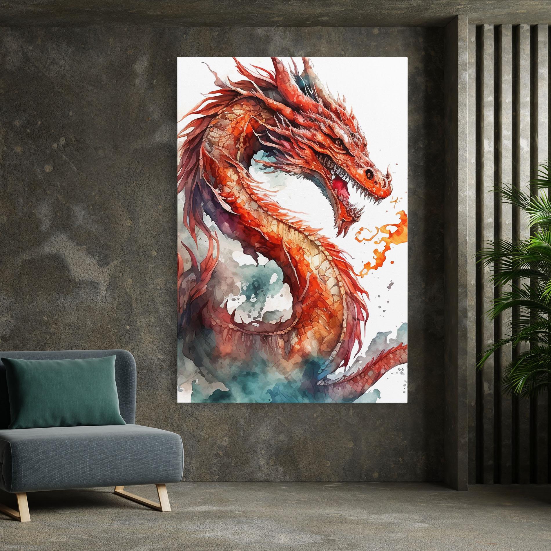 Vászonkép Fire Dragon mockup 7