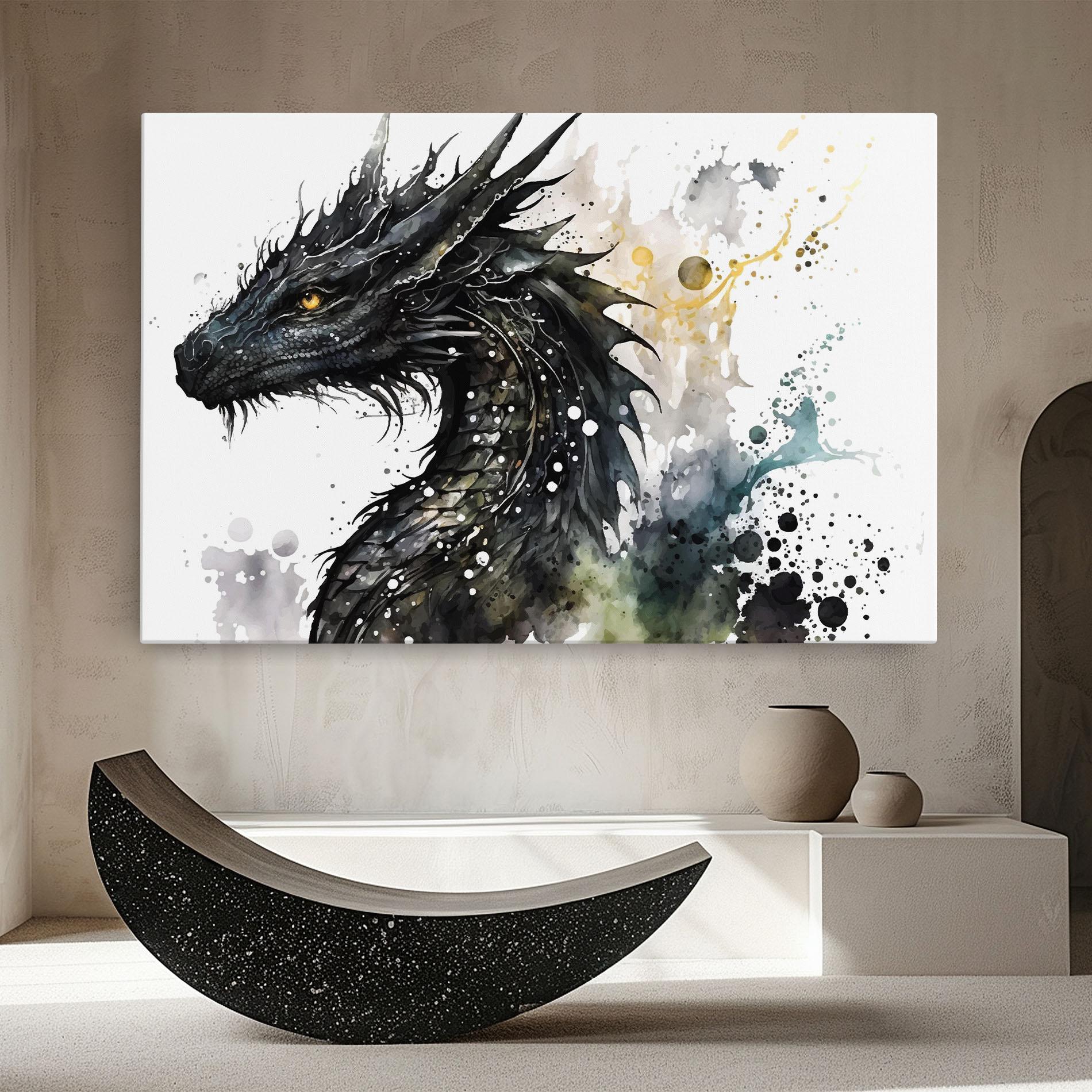 Vászonkép Black Dragon Art mockup 8