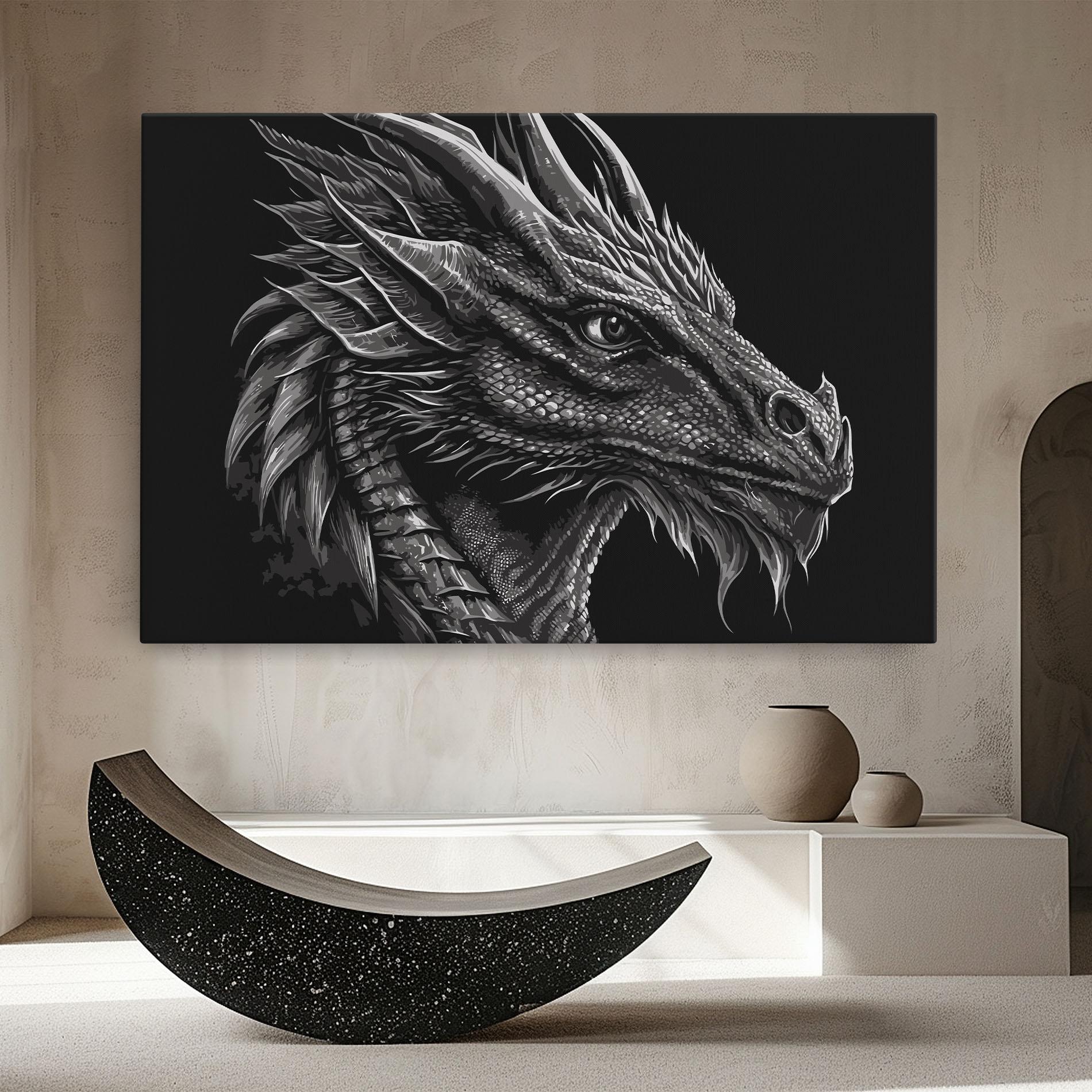 Vászonkép Grey Dragon mockup 8