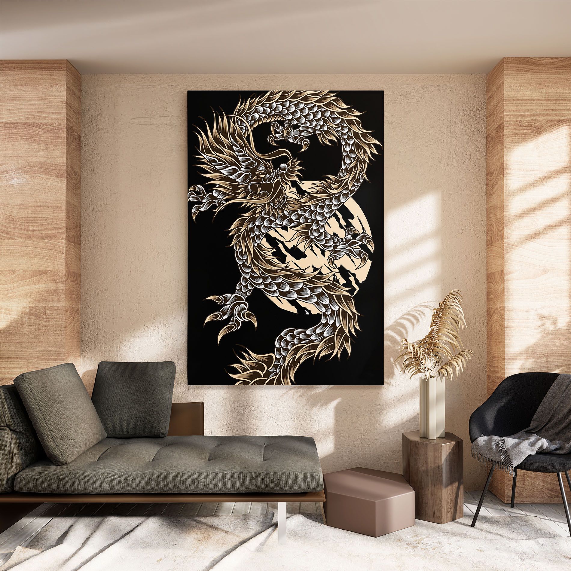 Cream Moon Dragon mockup 8