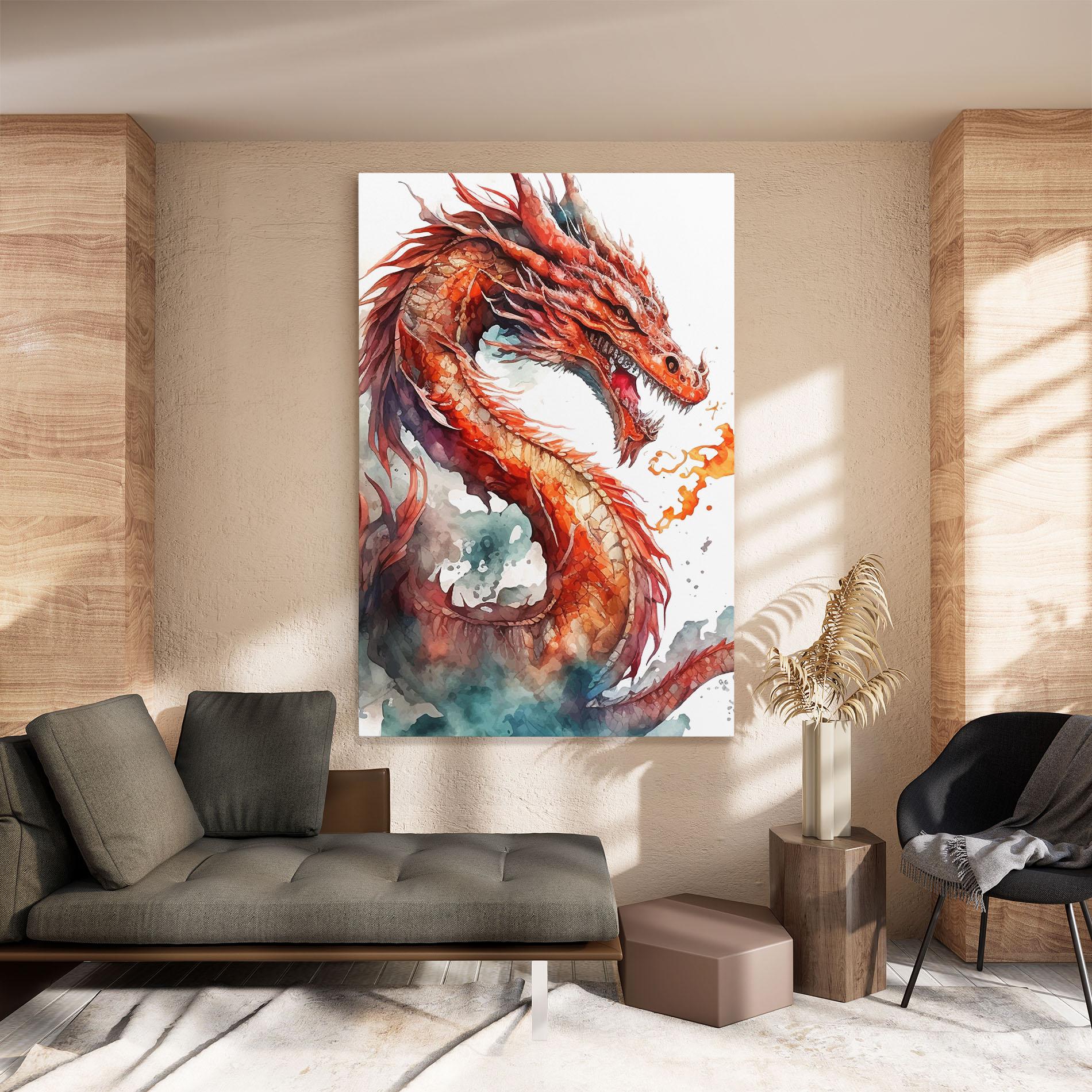 Vászonkép Fire Dragon mockup 8