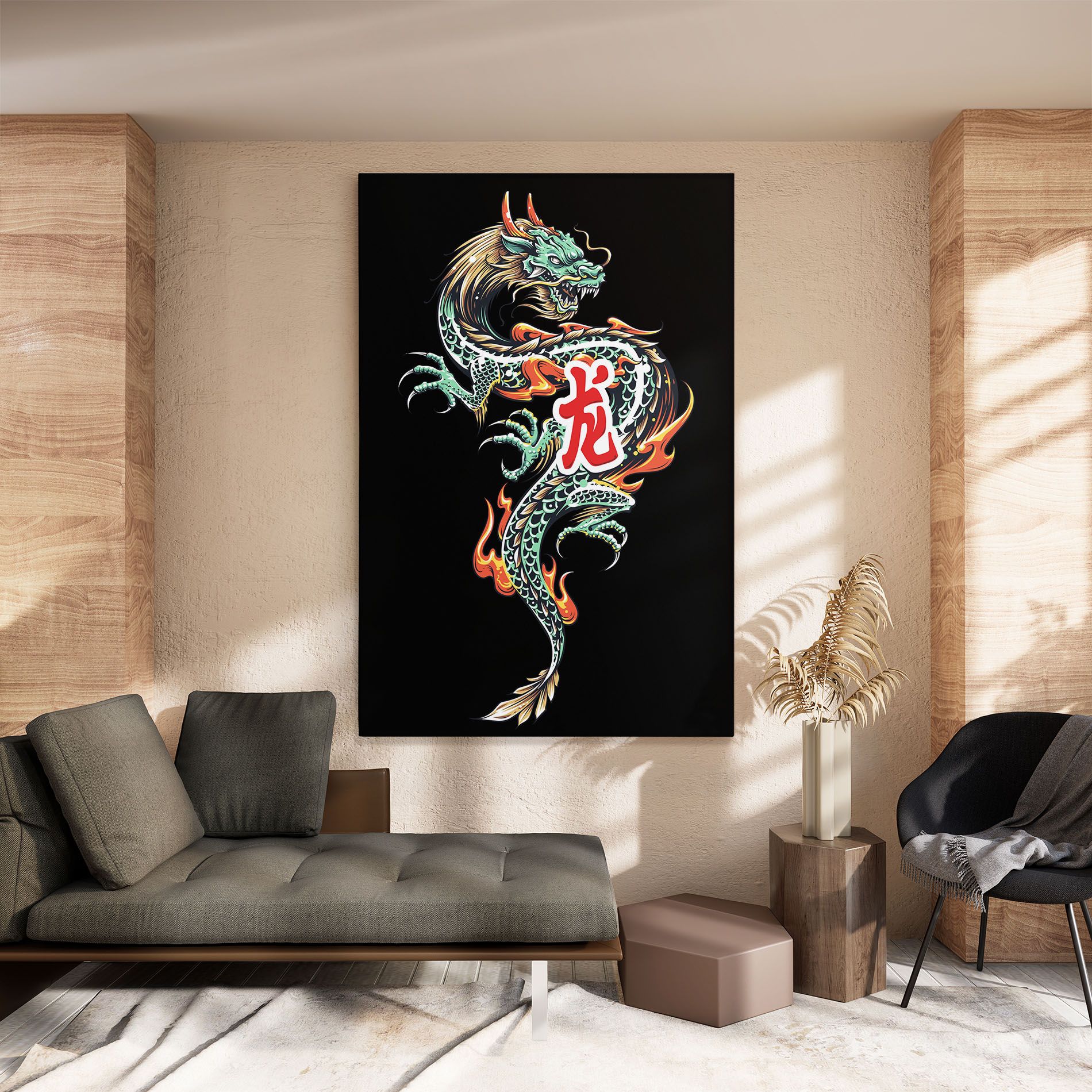 Green Fire Dragon mockup 8