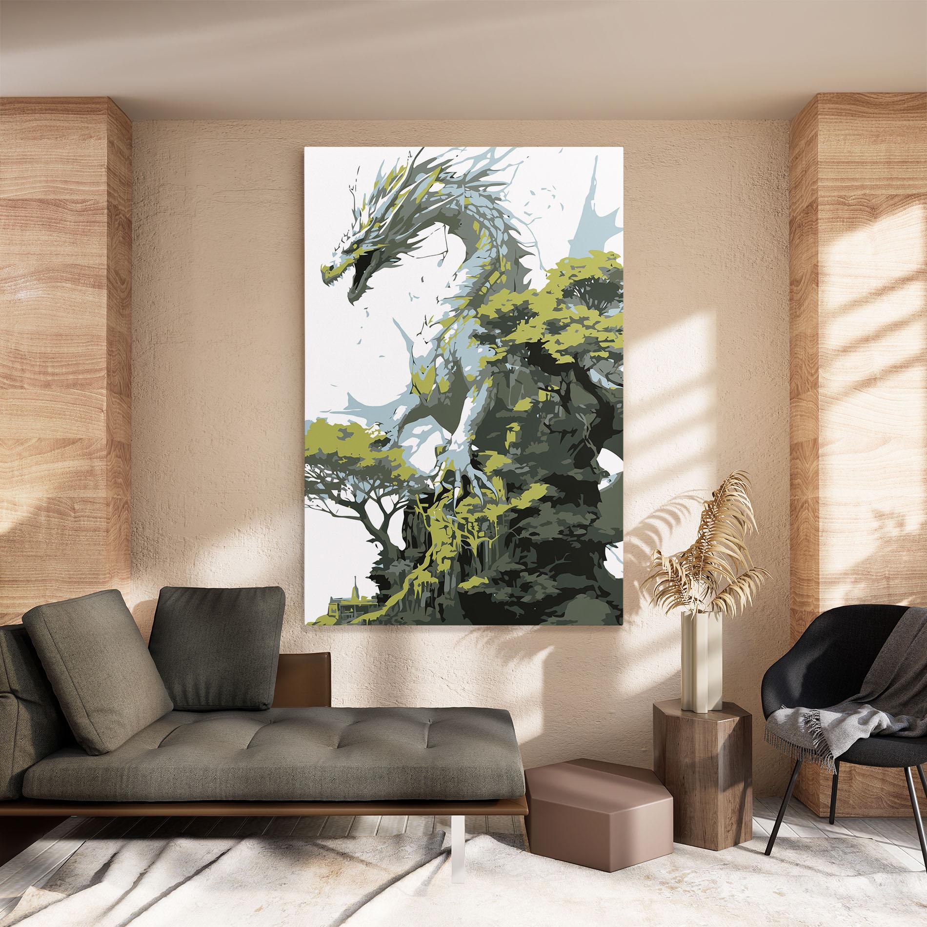 Vászonkép Grey Nature Dragon mockup 8