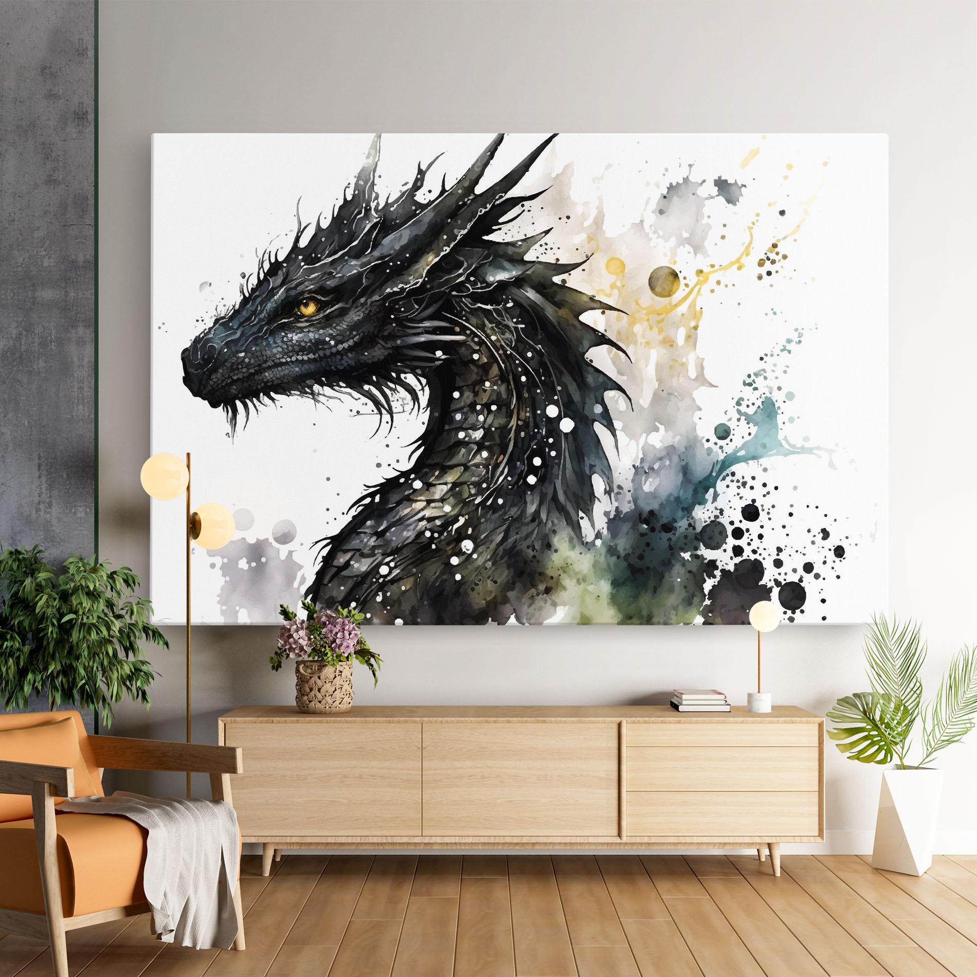 Vászonkép Black Dragon Art mockup 9