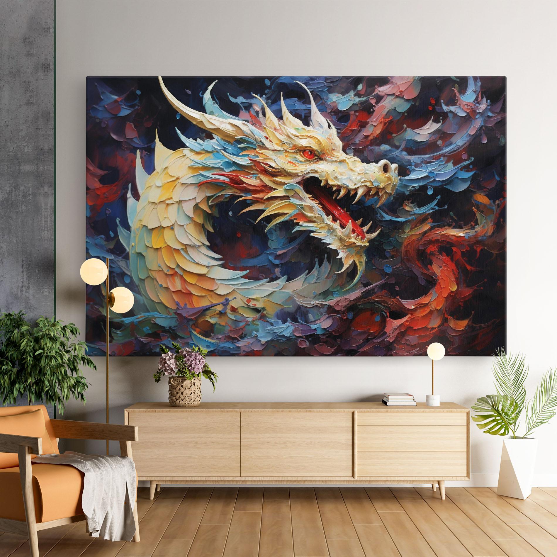 Vászonkép Fantasy Dragon Art mockup 9