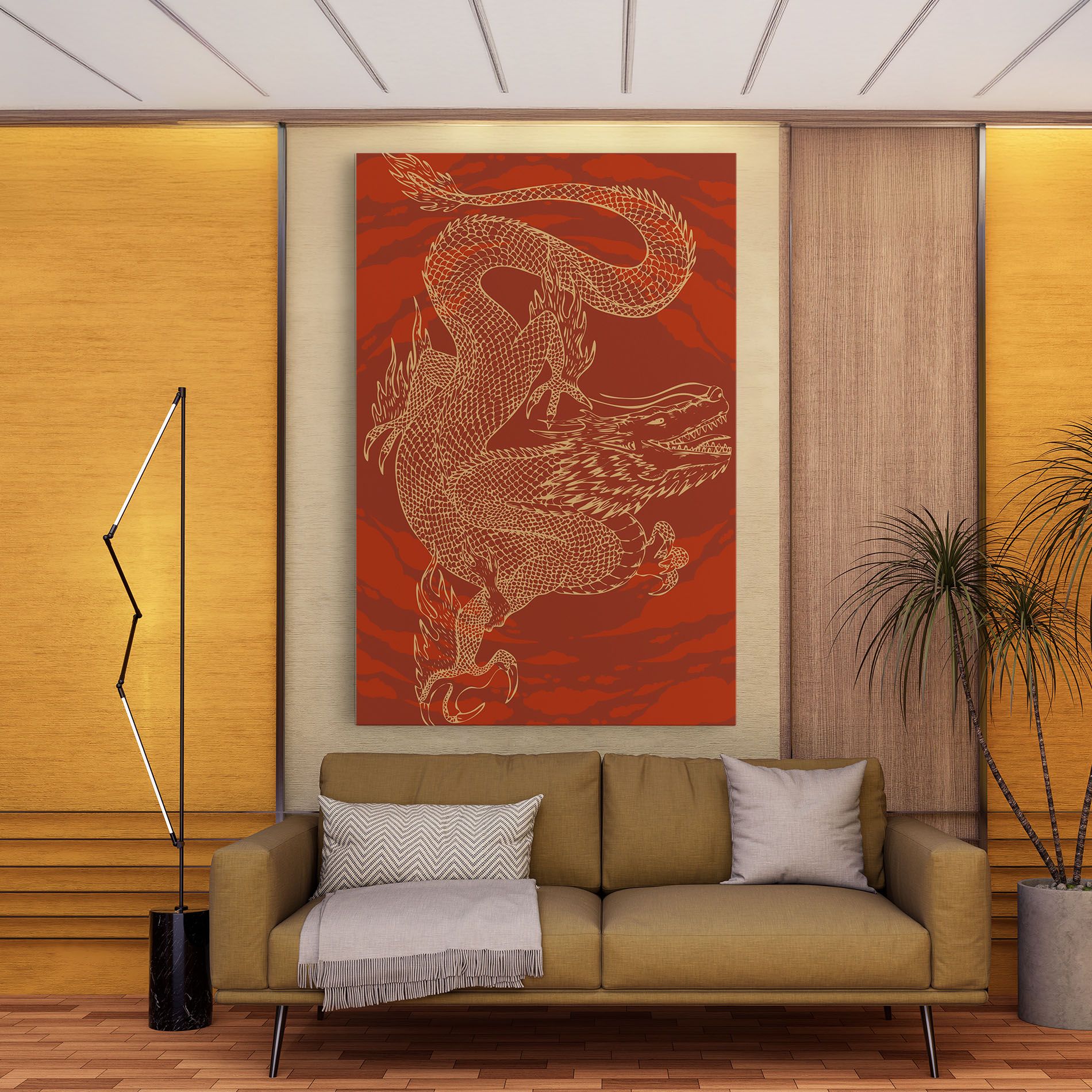 Chinese Dragon Red mockup 9
