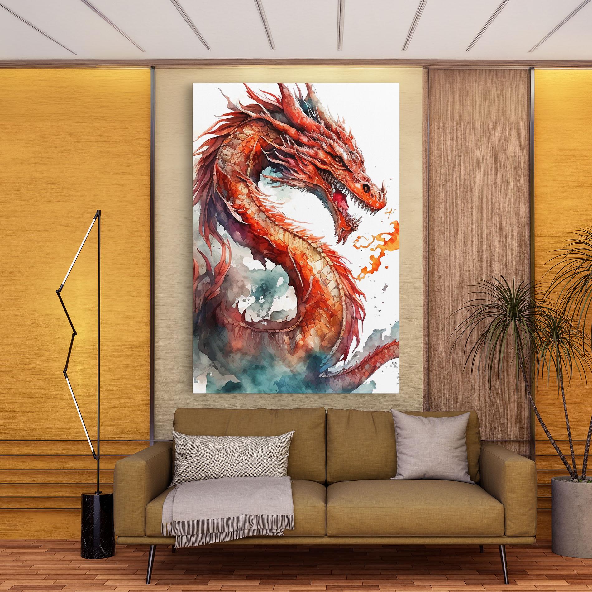 Vászonkép Fire Dragon mockup 9