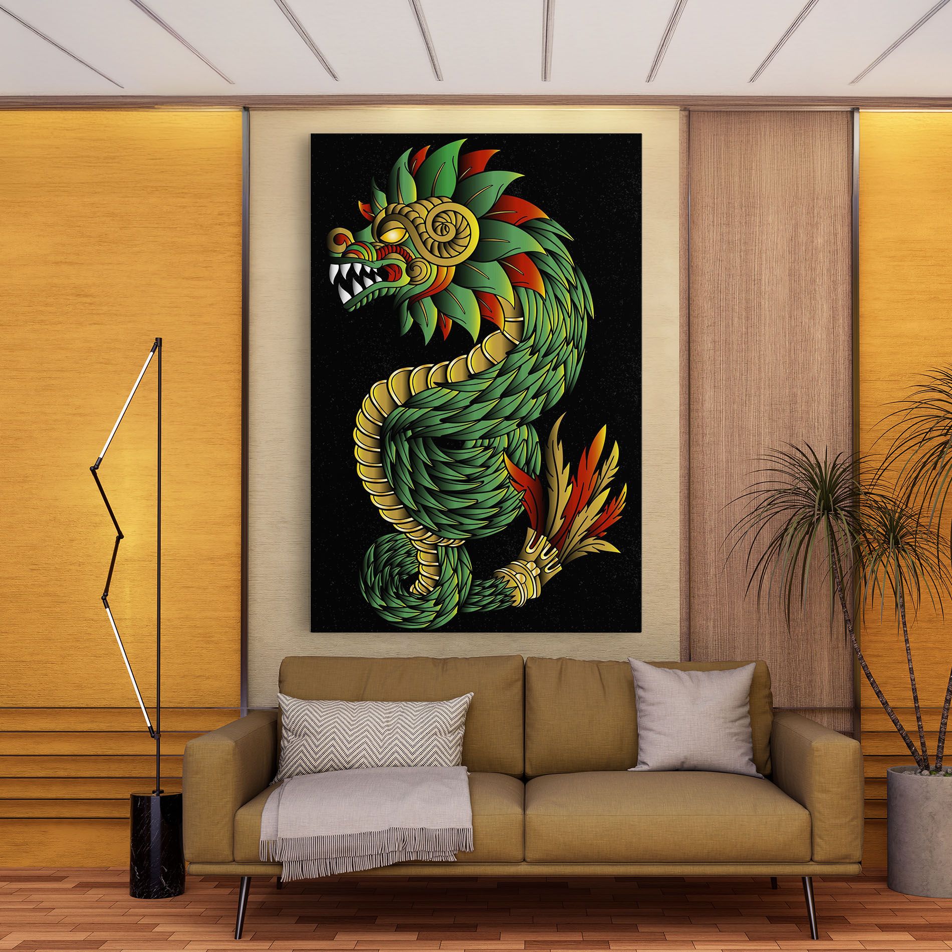 Green Yellow Dragon mockup 9