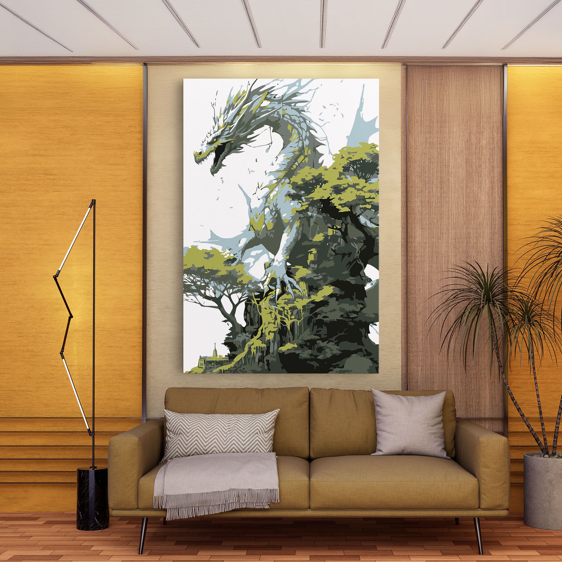 Grey Nature Dragon mockup 9