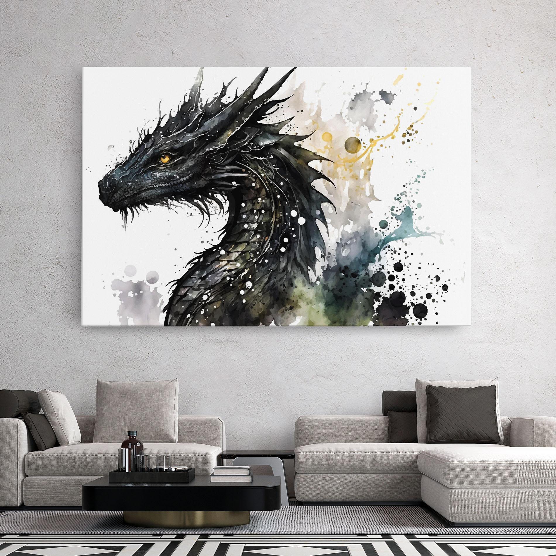Vászonkép Black Dragon Art mockup 2