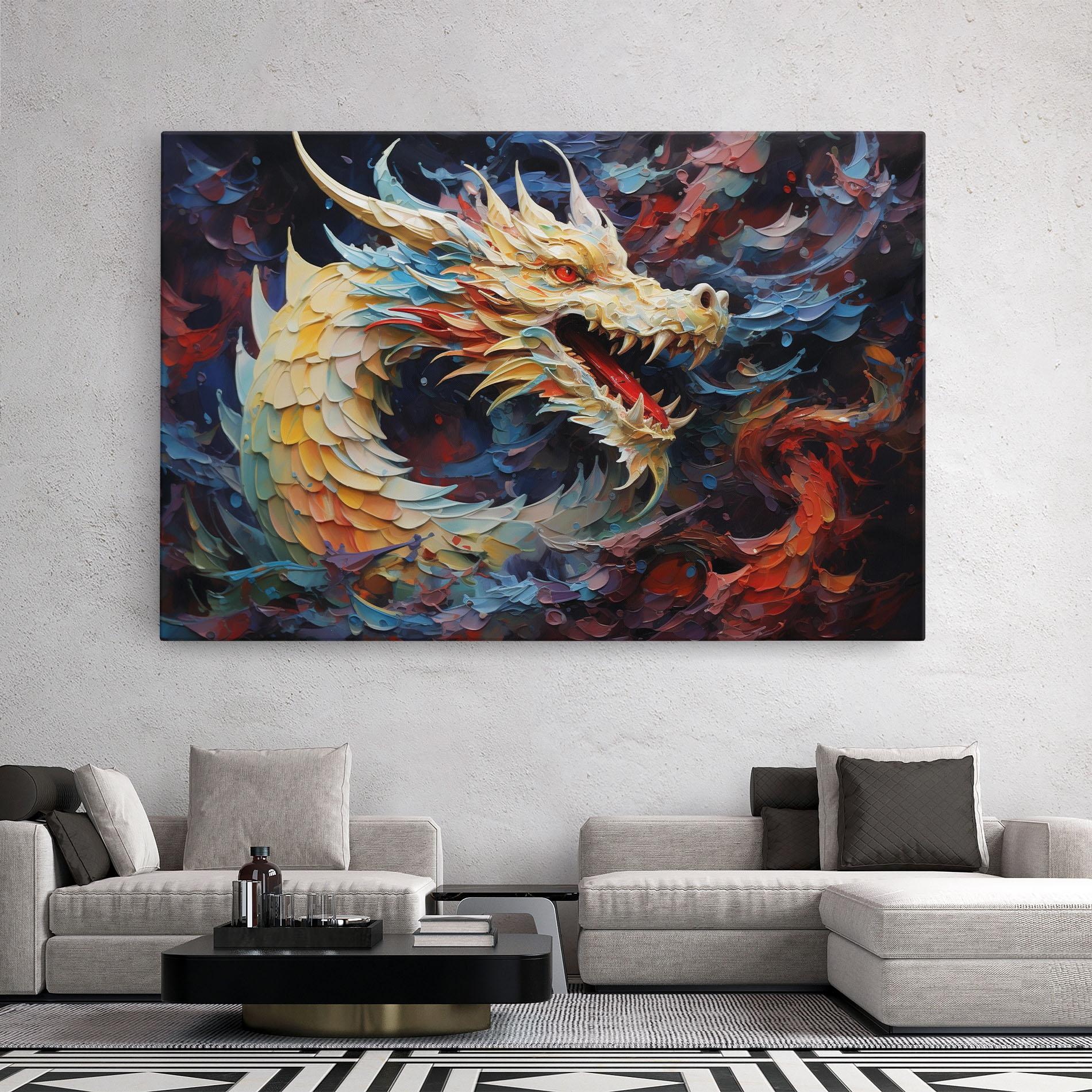 Vászonkép Fantasy Dragon Art mockup 2