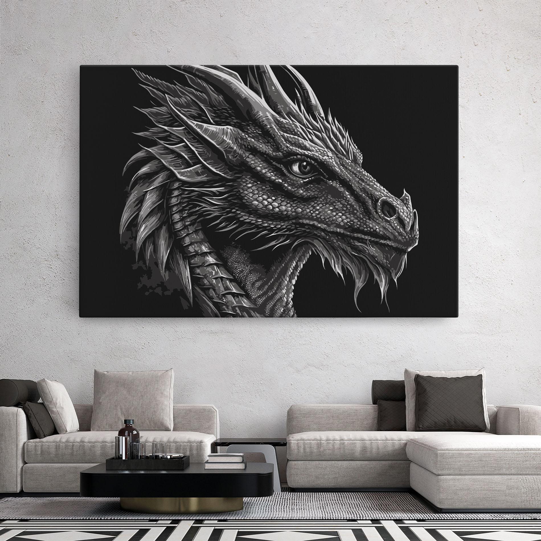 Vászonkép Grey Dragon mockup 2