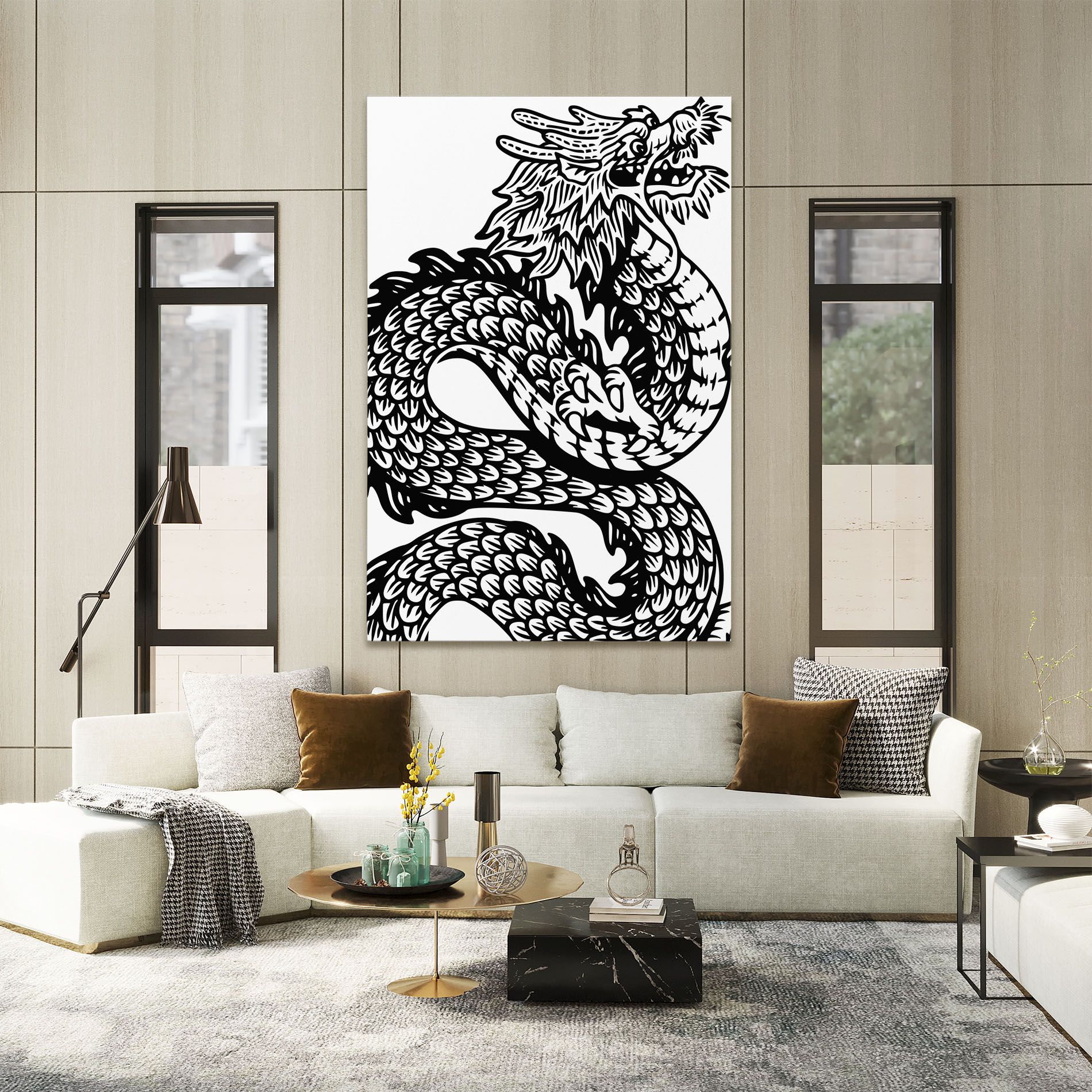 Dragon Black Line mockup 2