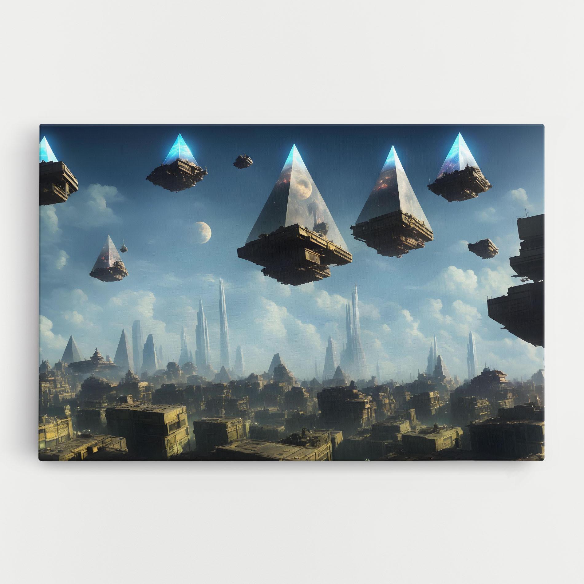 Vászonkép Flying Piramids mockup 0