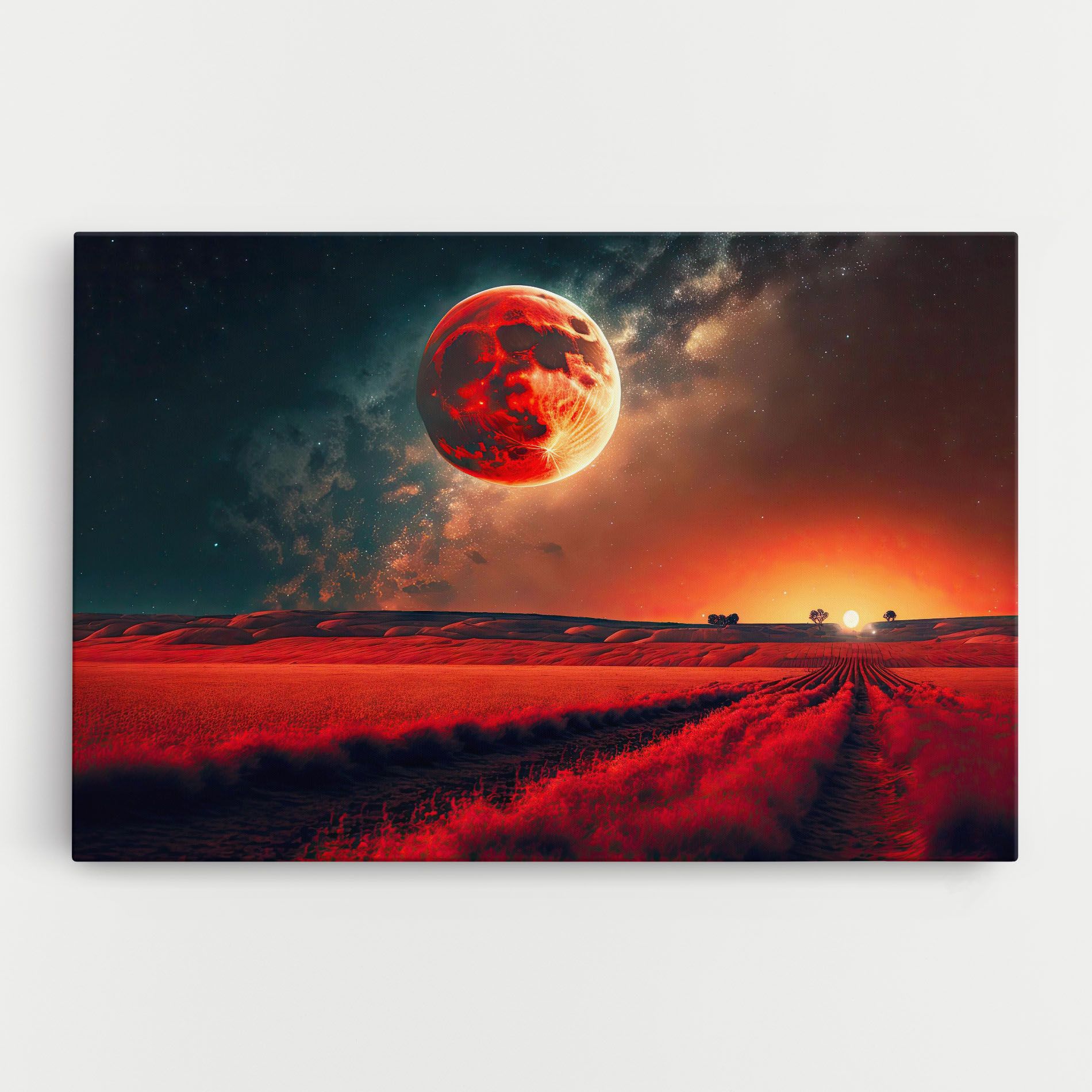 Huge Red Moon mockup 0