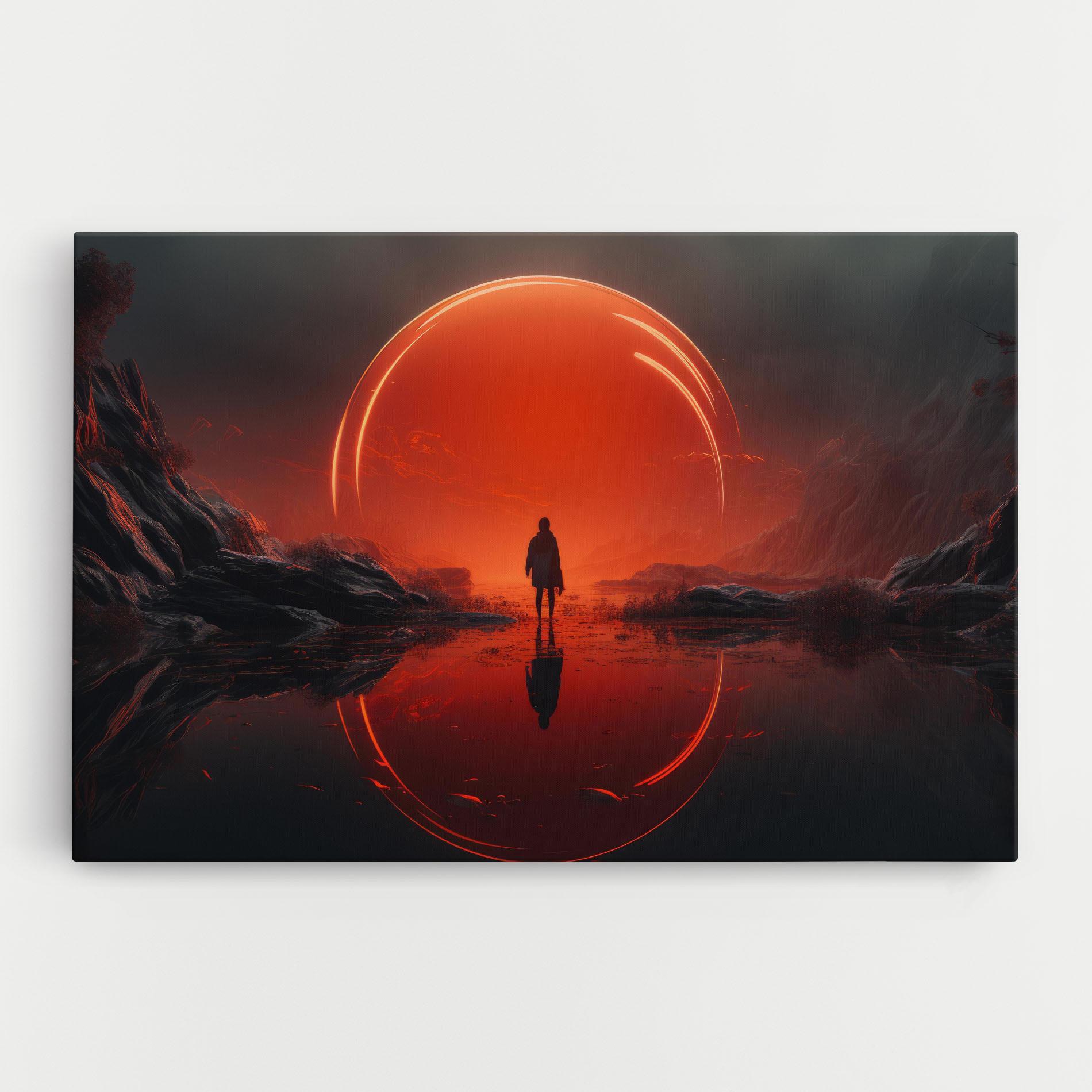 Vászonkép Man Orange Orb mockup 0