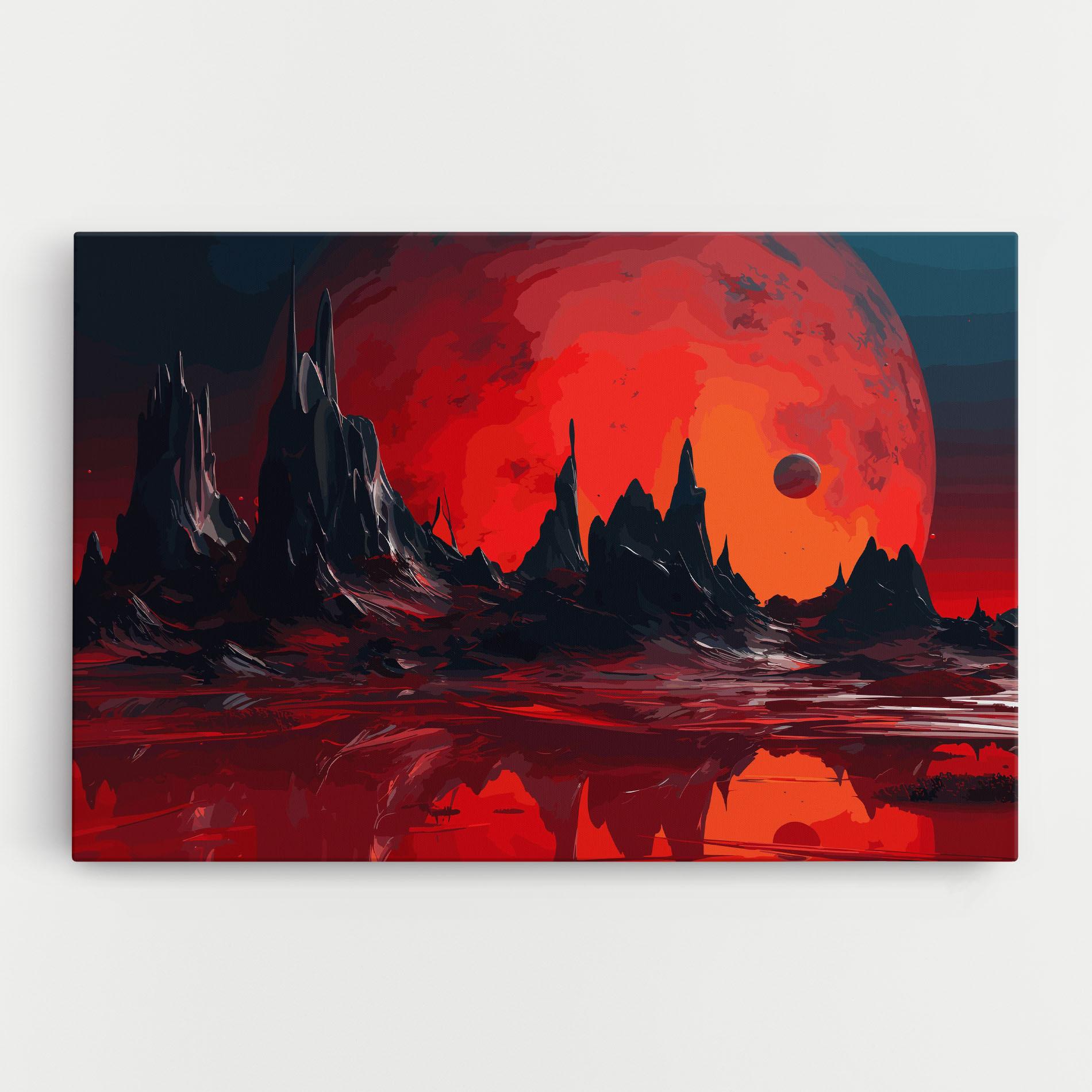 Vászonkép Red Moon World mockup 0