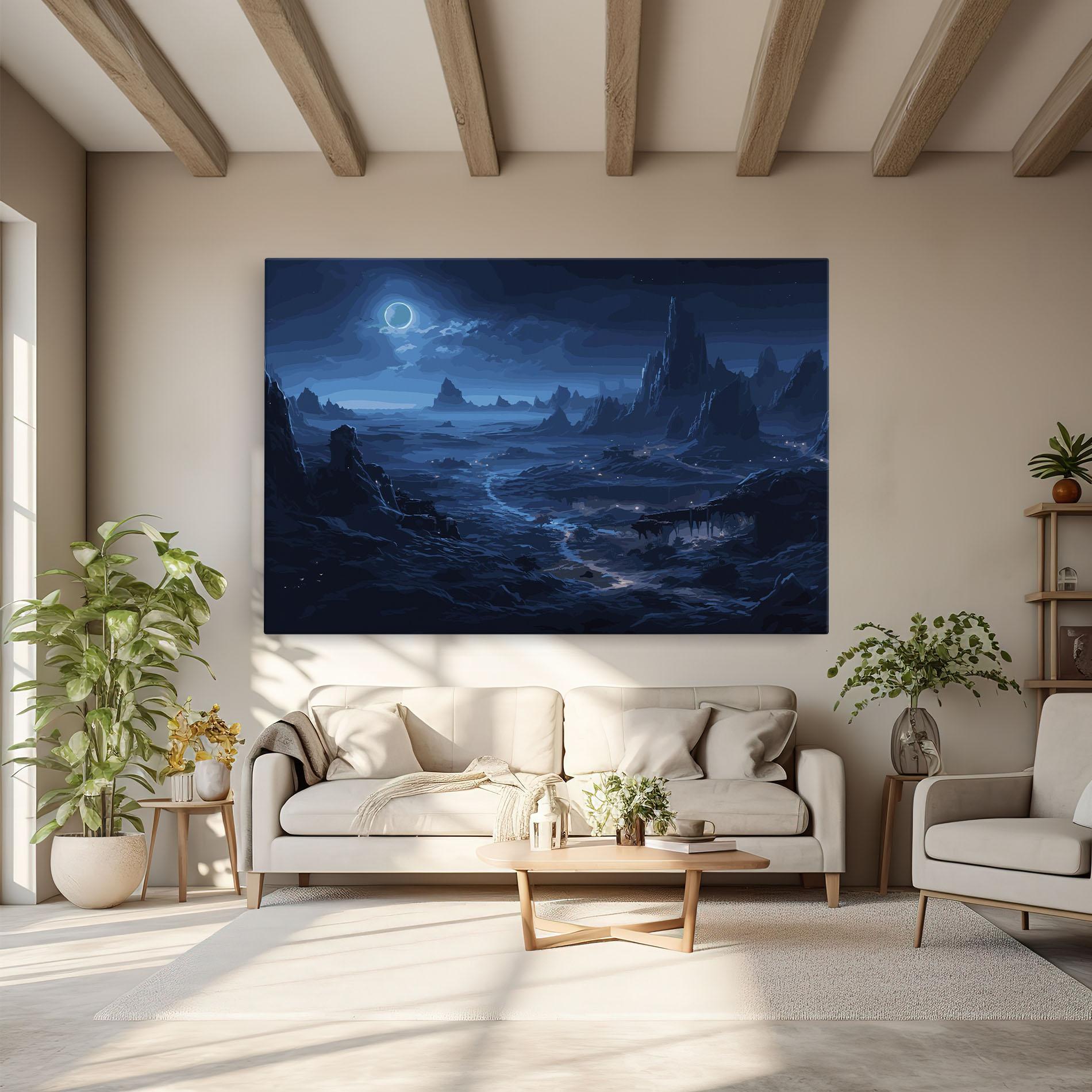 Vászonkép Blue Art World mockup 6