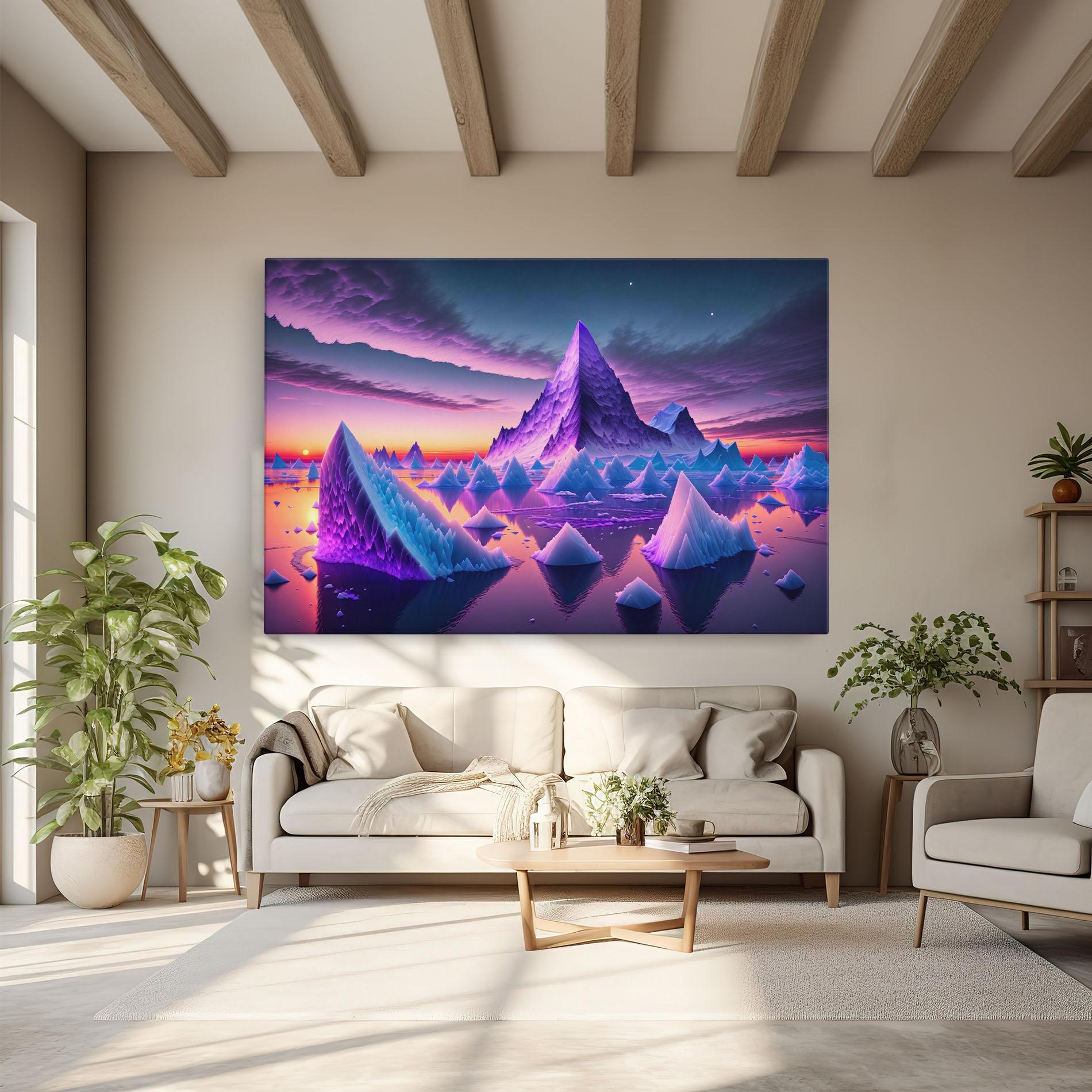 Vászonkép Floating Iceberg mockup 6