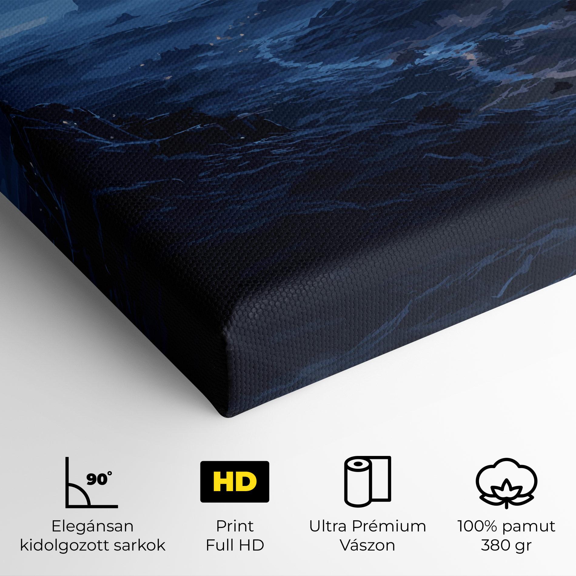 Vászonkép Blue Art World mockup 4