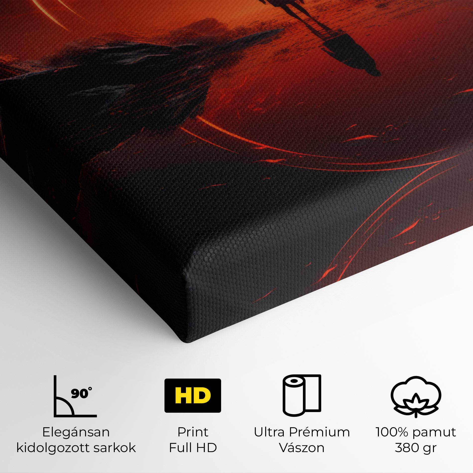 Vászonkép Man Orange Orb mockup 4