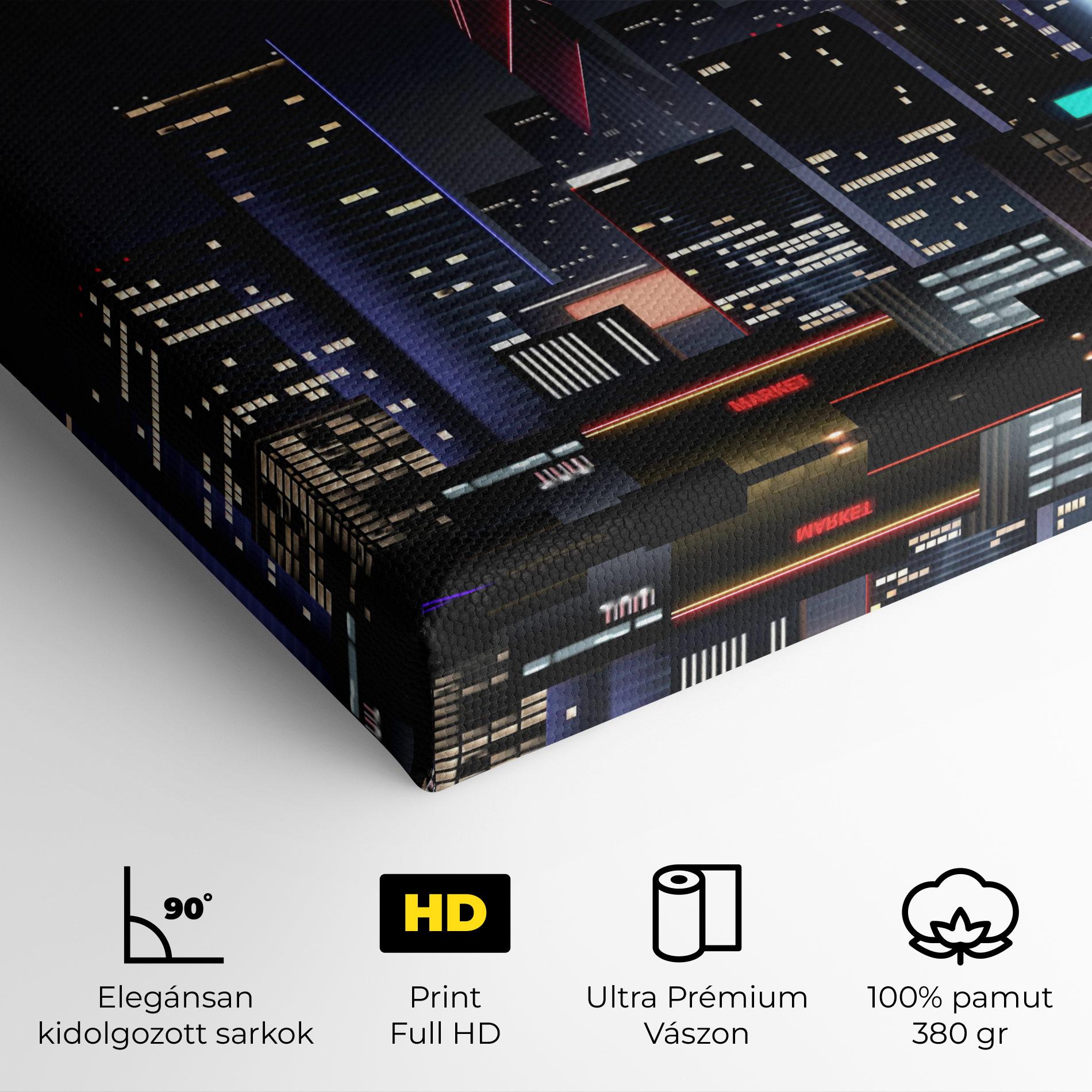 Vászonkép Night City mockup 4