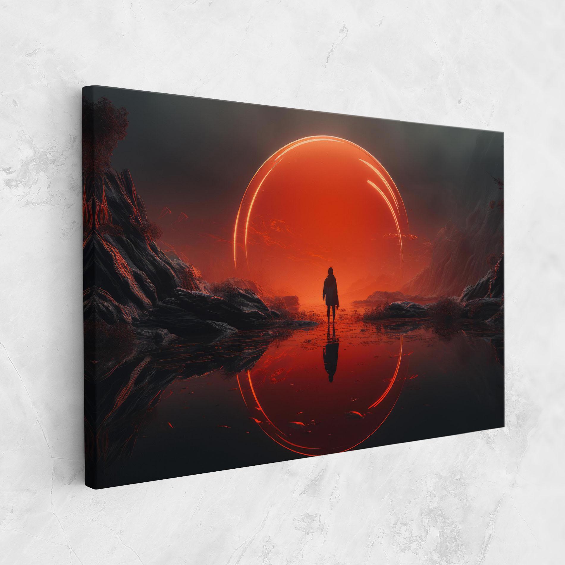 Vászonkép Man Orange Orb mockup 1
