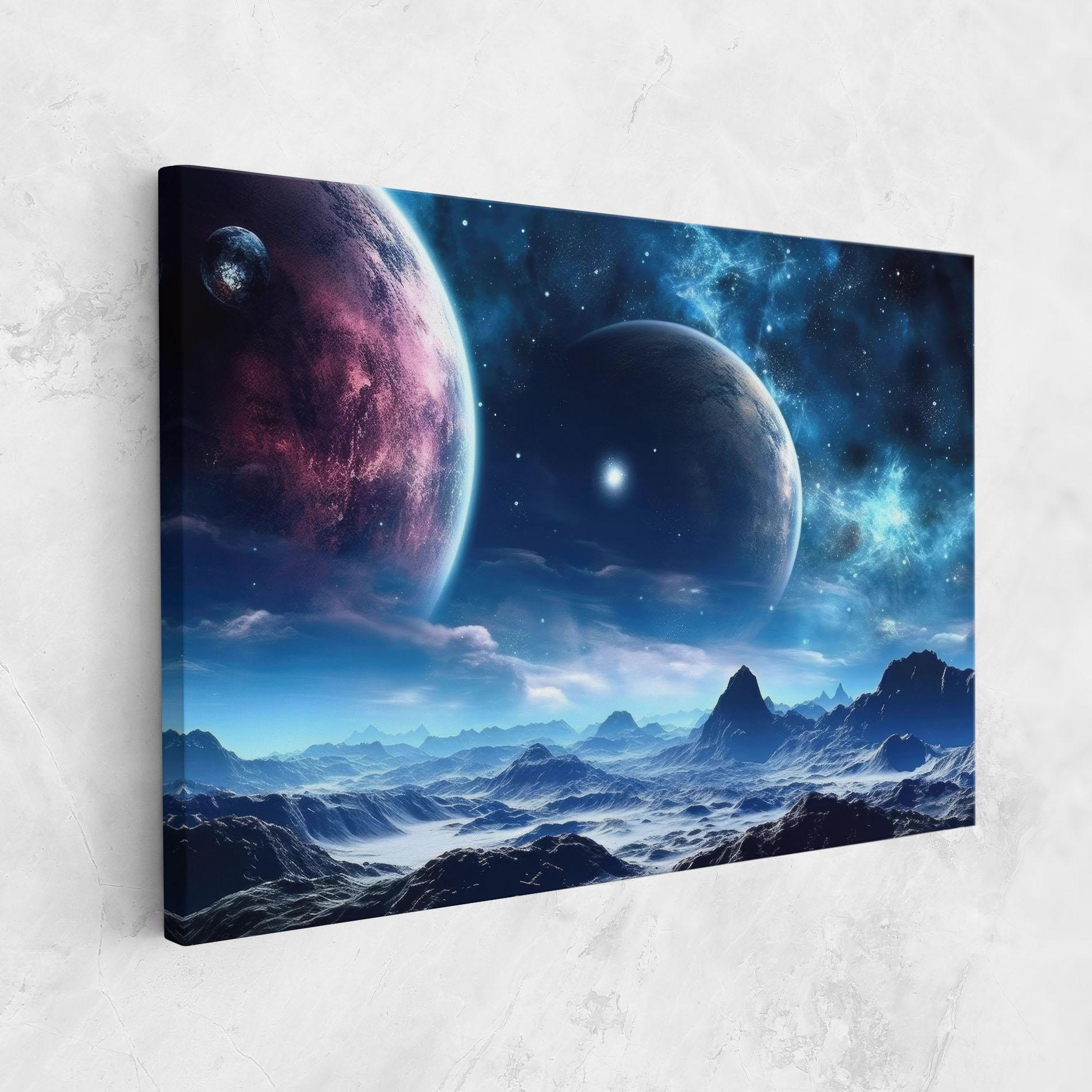 Vászonkép Space Planets And Stars mockup 1