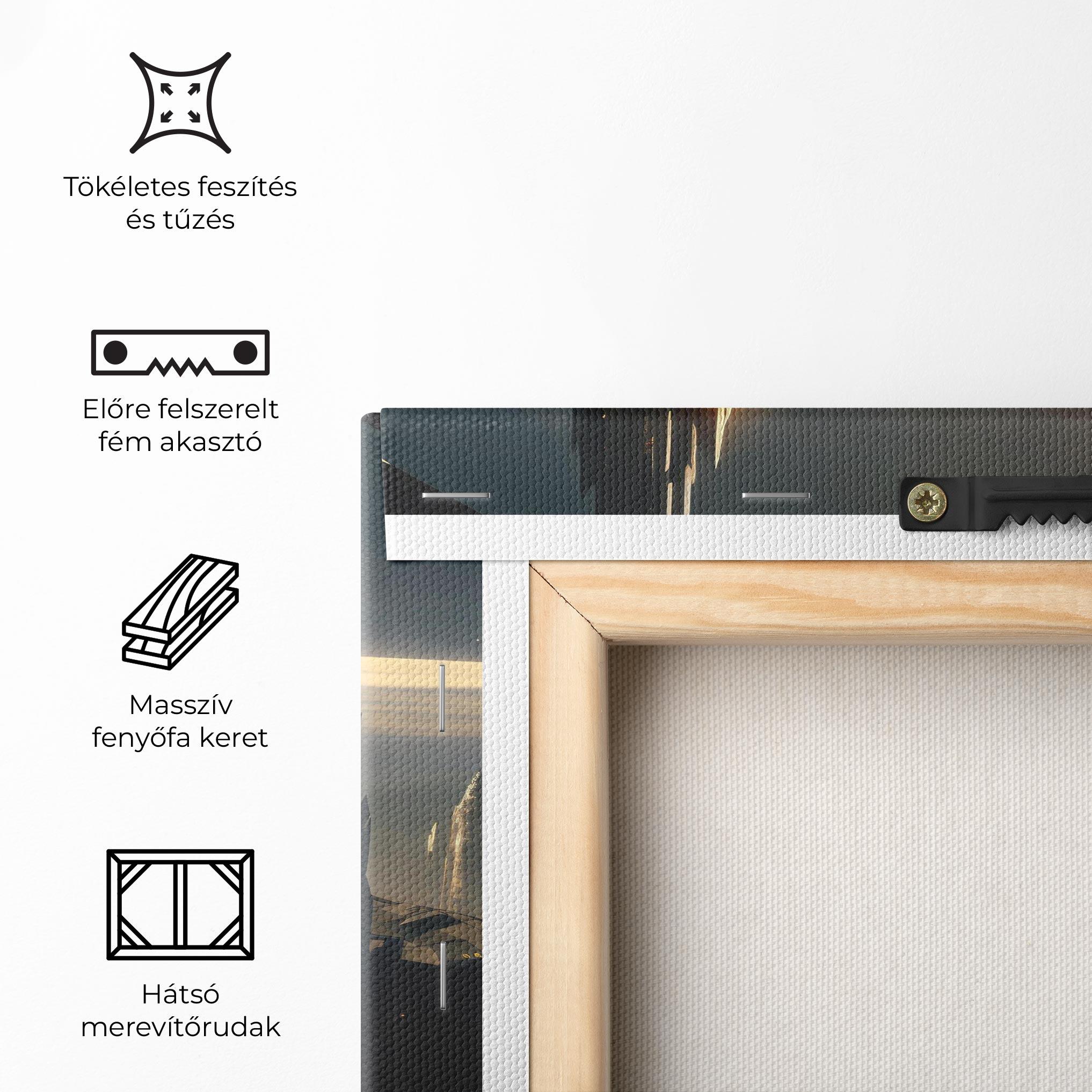 Vászonkép Fantasy Futuristic Cityscape mockup 5